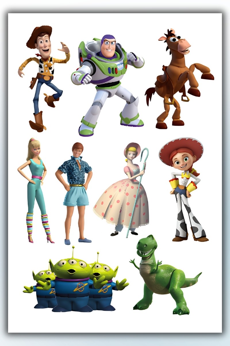 Birikiyedi Oyuncak Hikayesi Toy Story 2 Li Set  Sticker Telefon Laptop Notebook Tablet Defter Matara Etiket