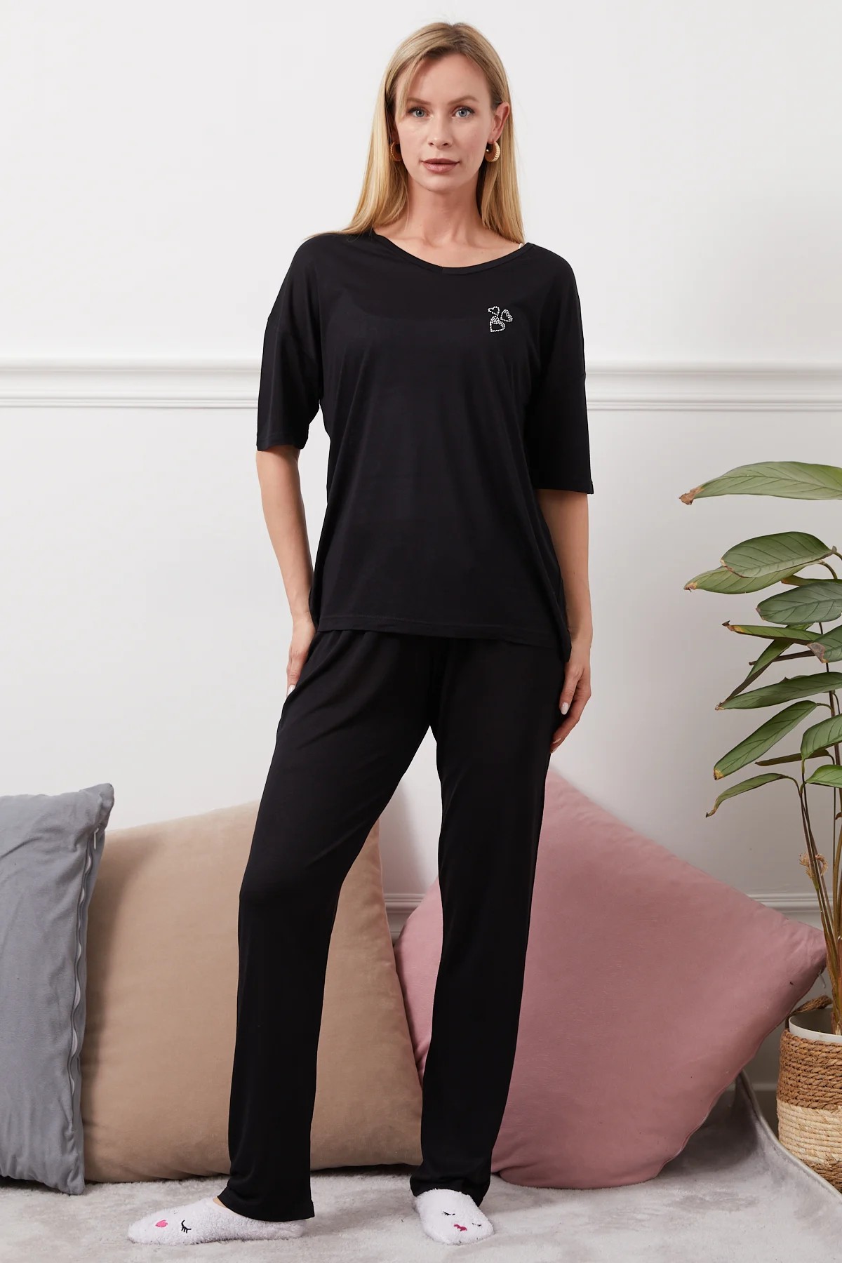 DHANTEL FABLE PYJAMAS SET-BLACK