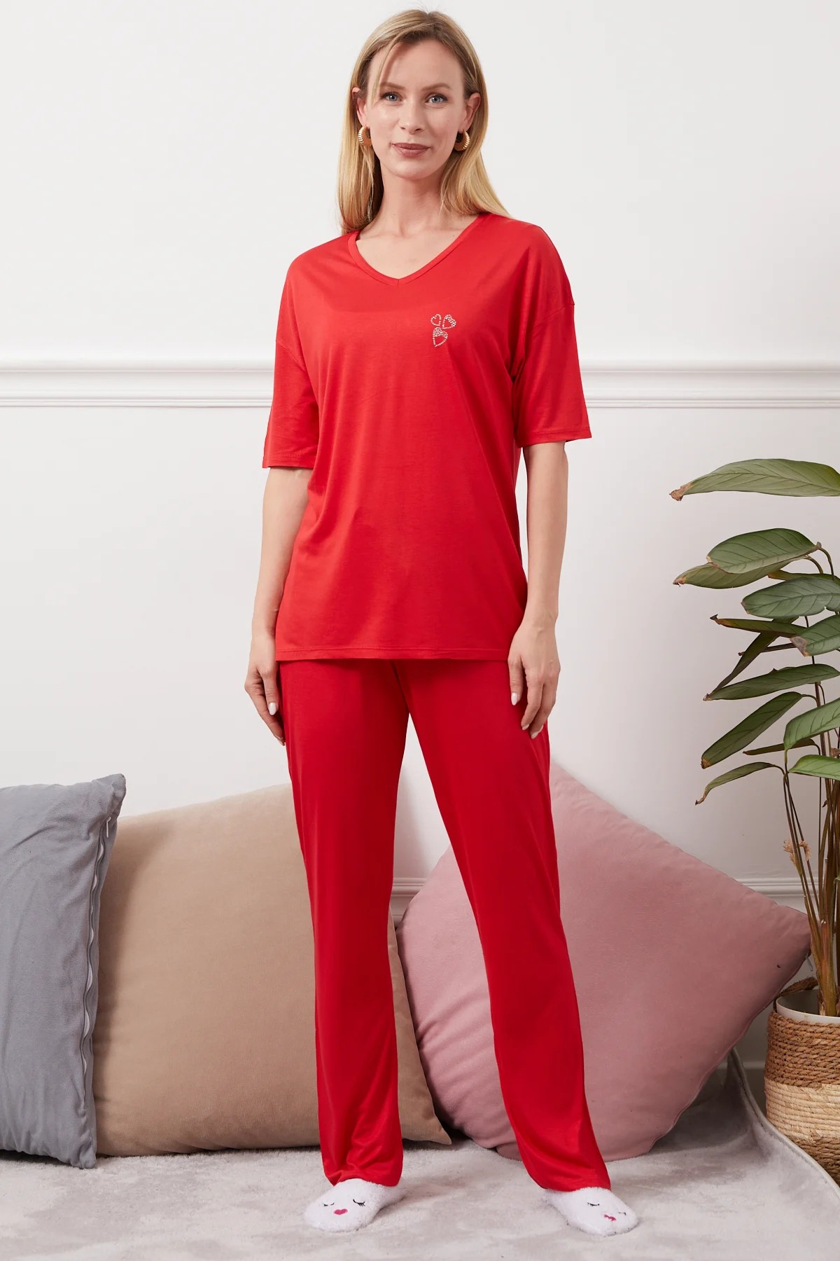 DHANTEL FABLE PYJAMAS SET-RED