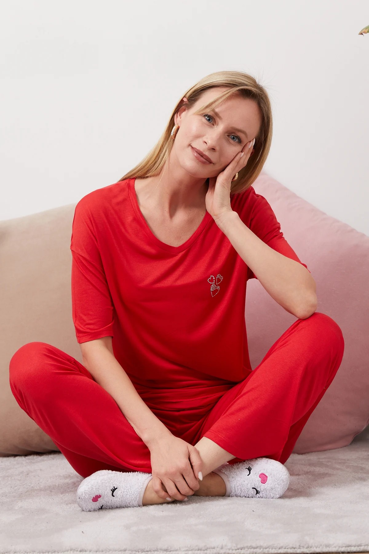 DHANTEL FABLE PYJAMAS SET-RED