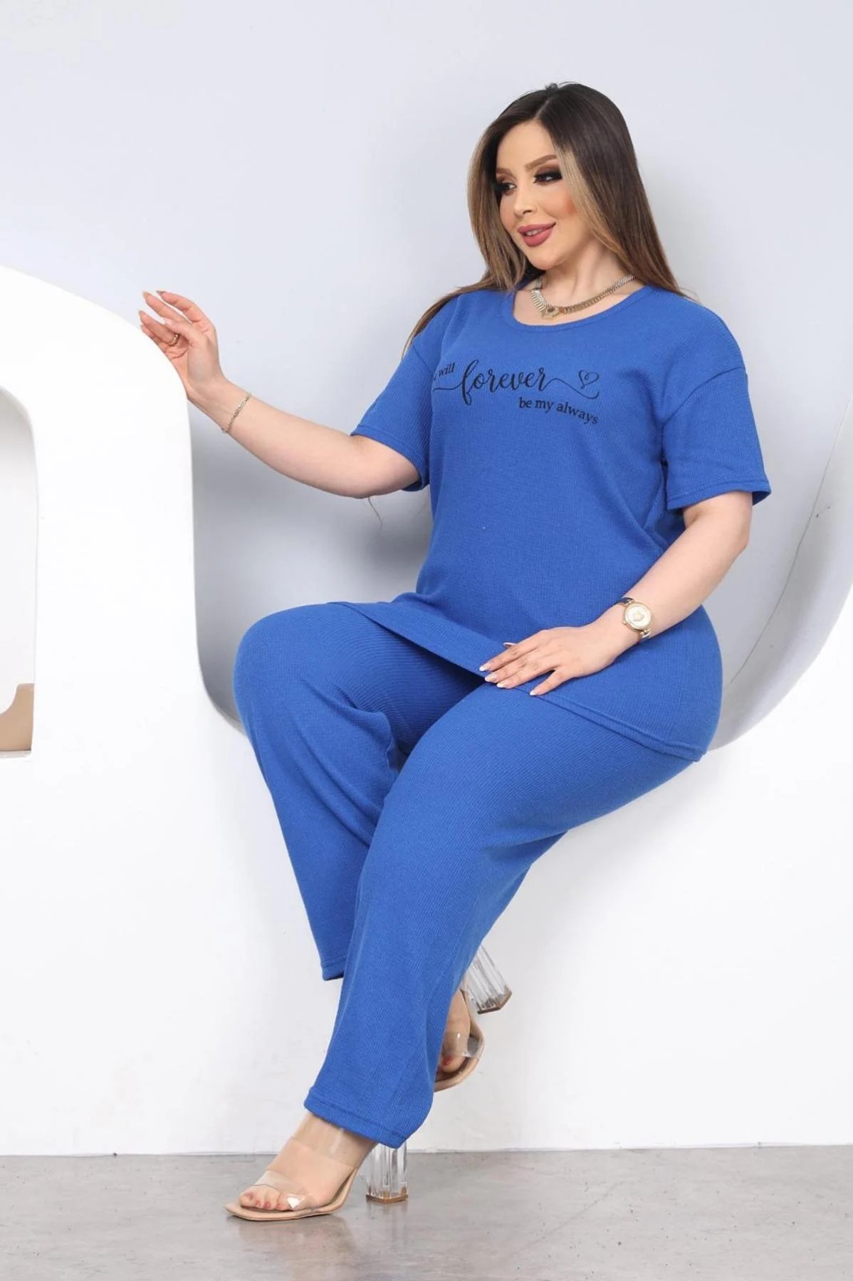 DHANTEL MIST PYJAMAS SET-BLUE