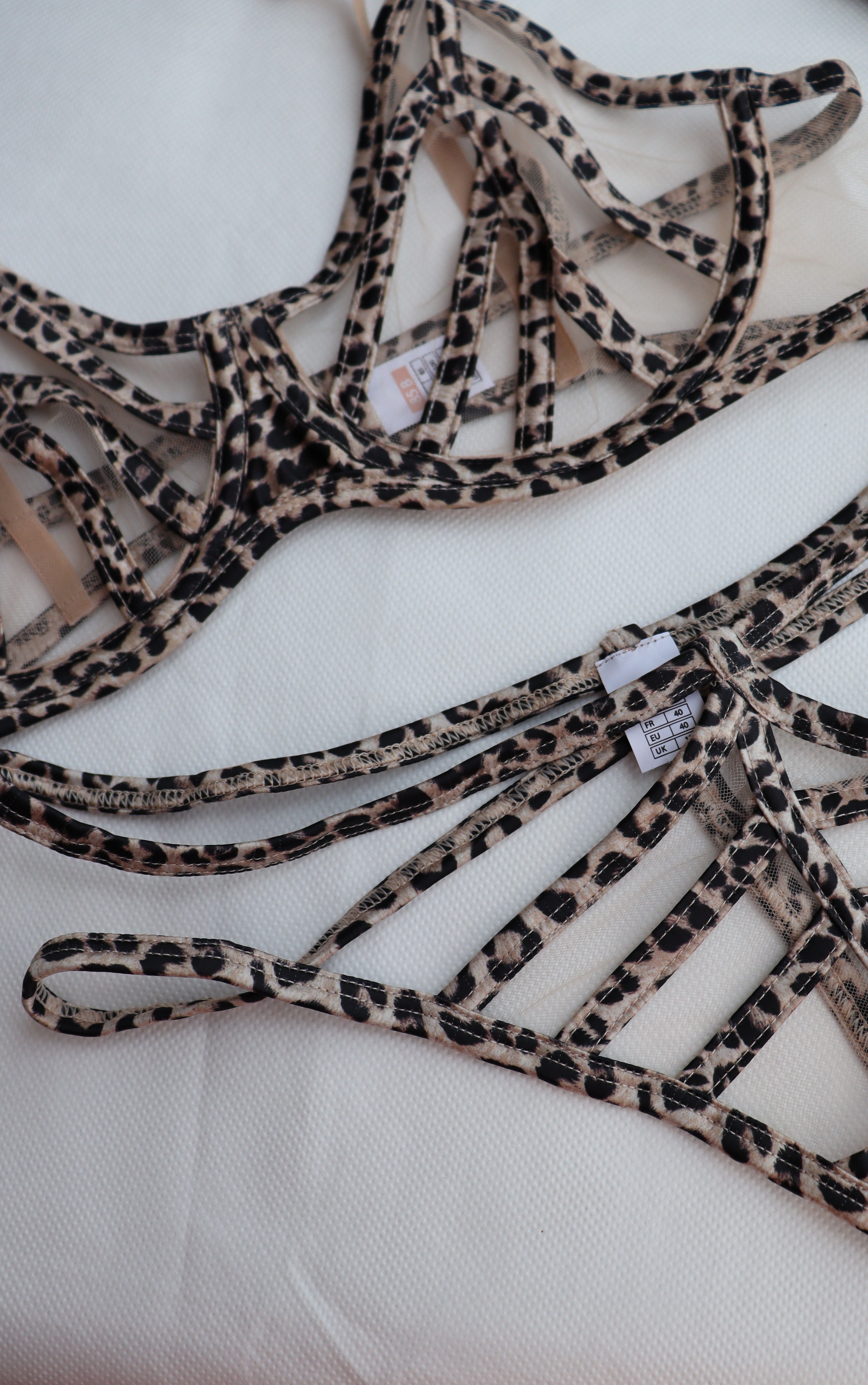 DHANTEL LUXE BRA SET-LEOPARD