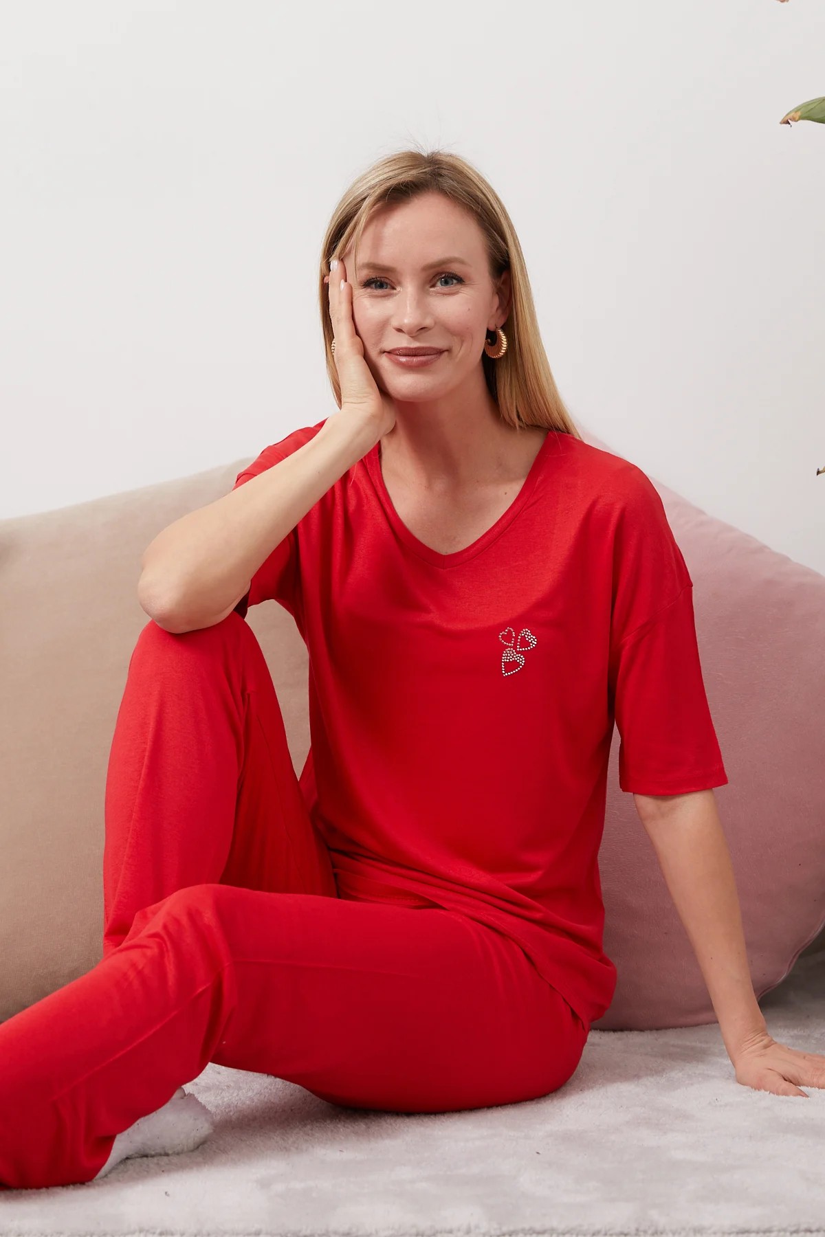 DHANTEL FABLE PYJAMAS SET-RED