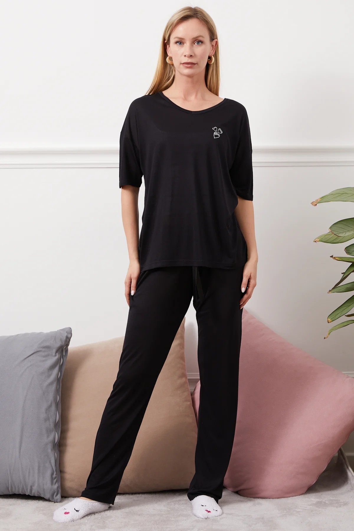 DHANTEL FABLE PYJAMAS SET-BLACK