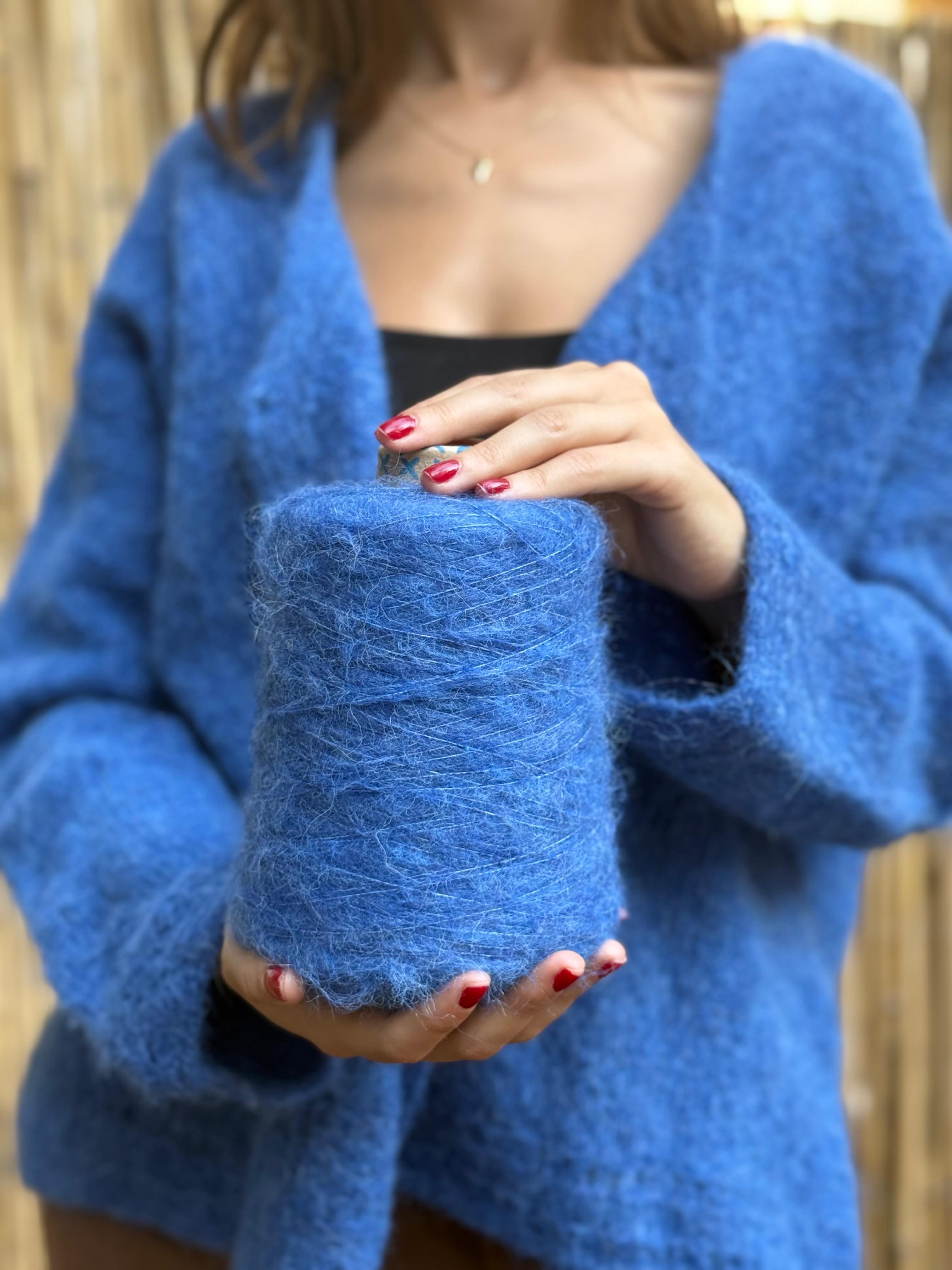 Lilyum Hırka Kiti  - kobalt