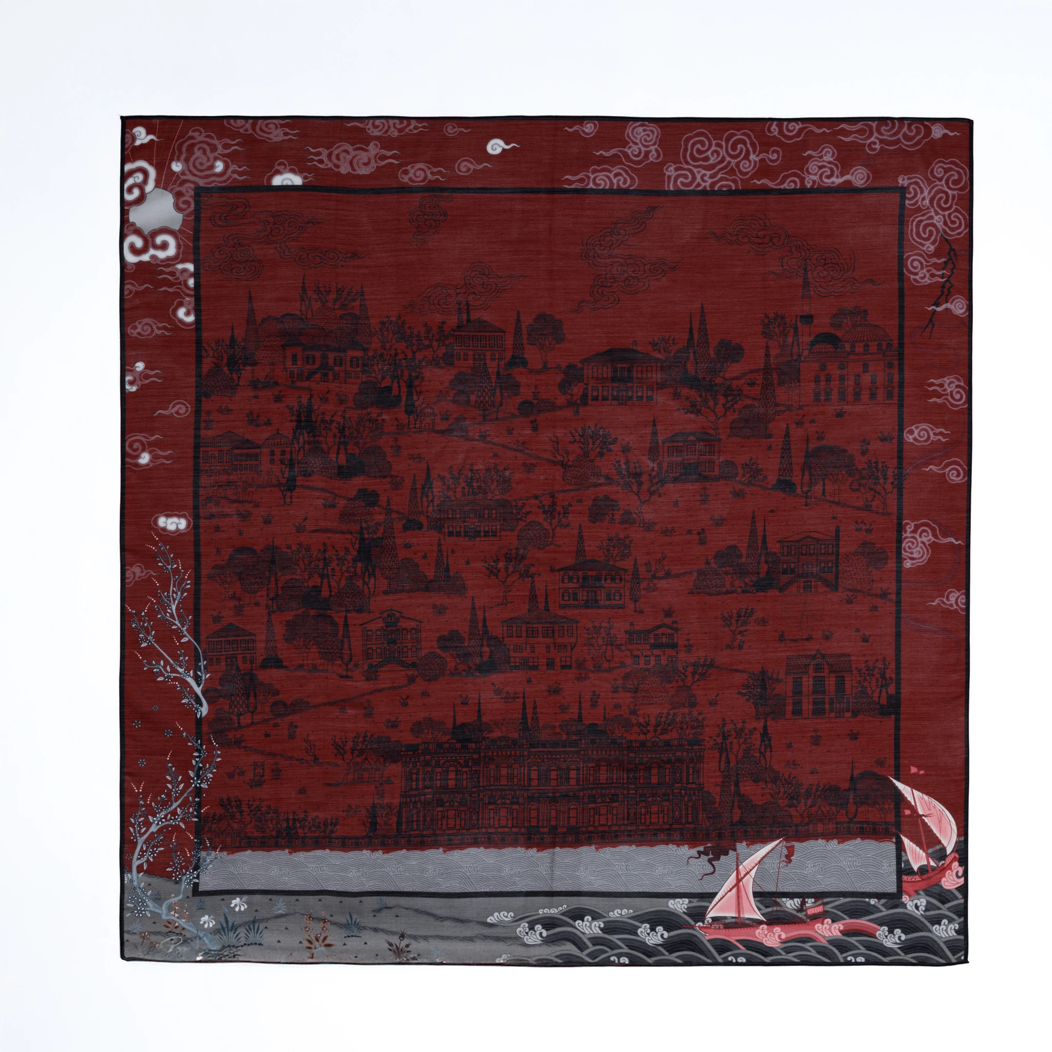 Beylerbeyi Yün İpek Kare Şal