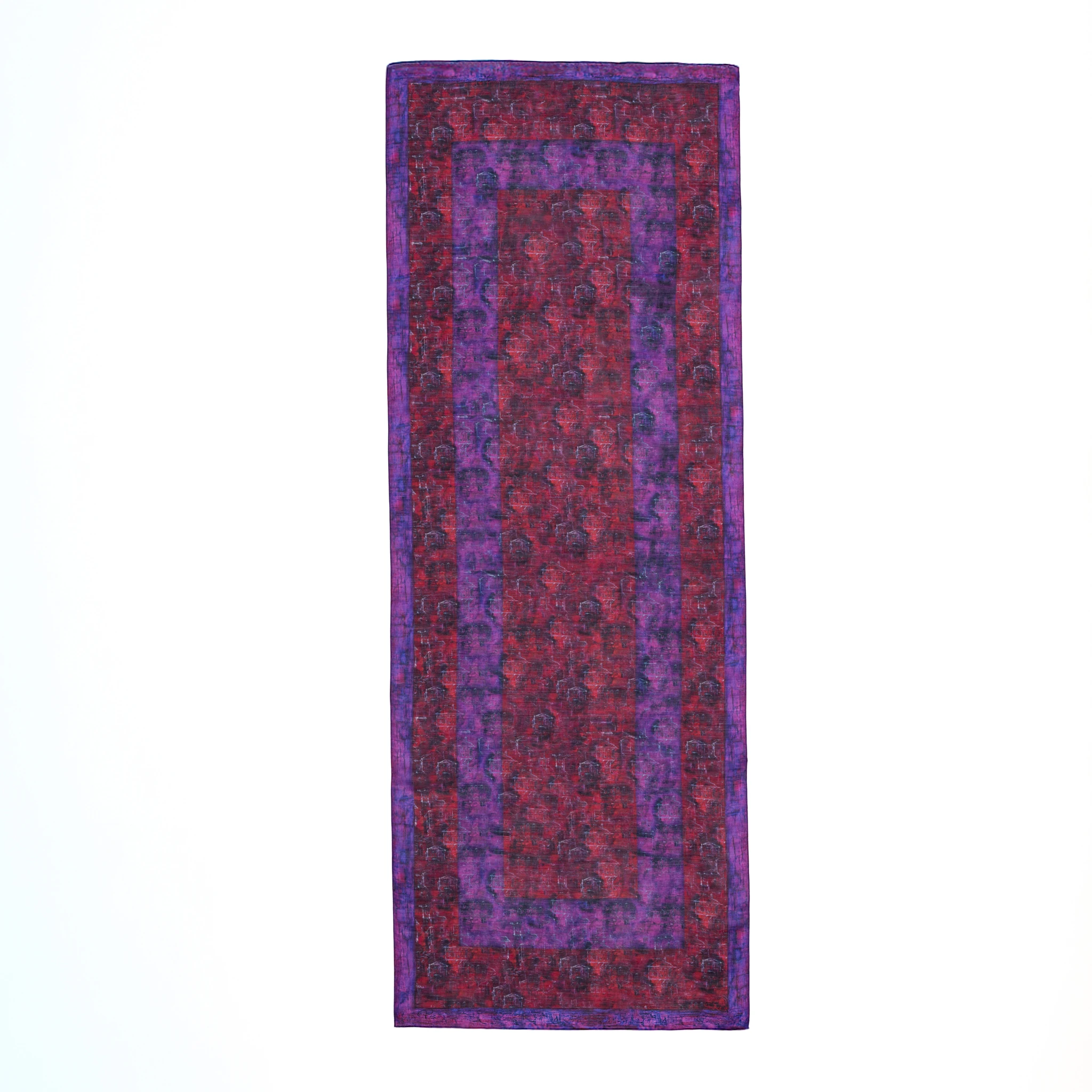 Sonsuz Şehirler Yün İpek Dikdörtgen Şal