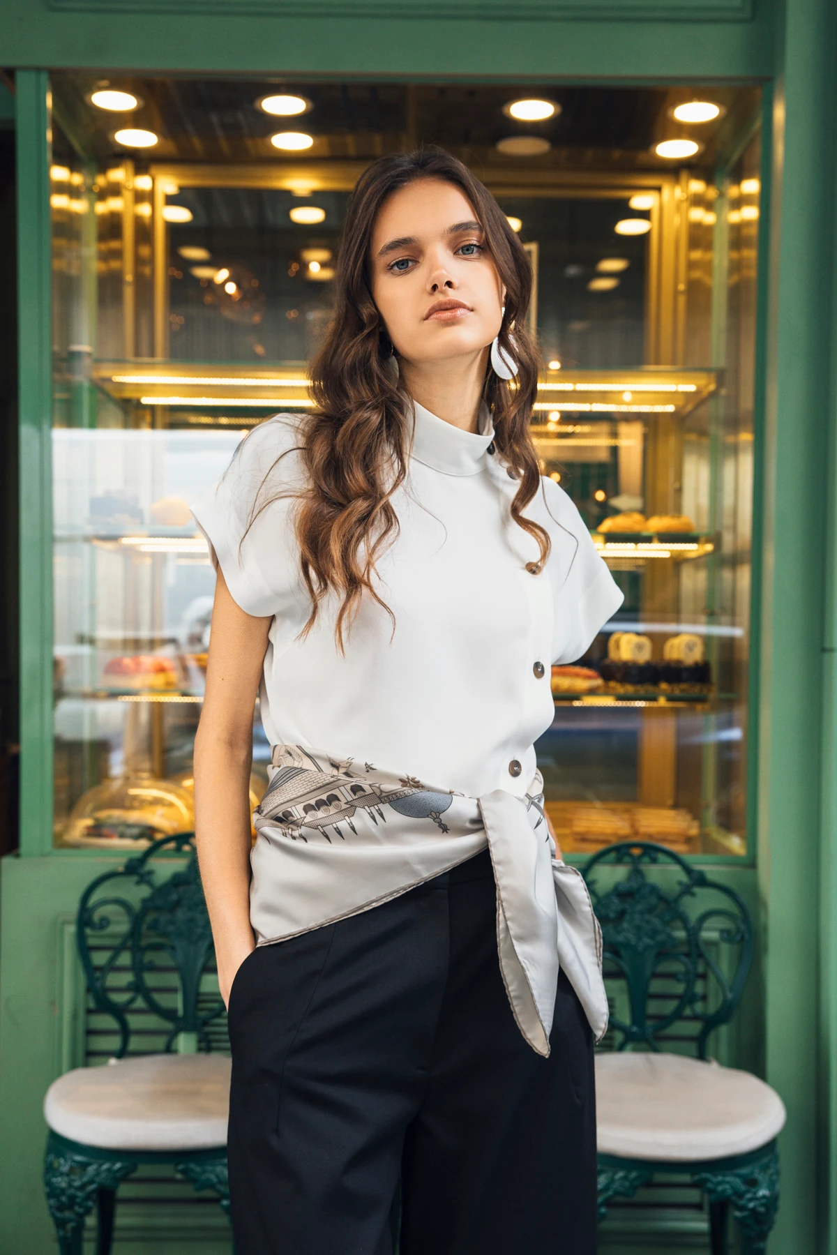 Topkapı Sarayı İpek Eşarp - Gri