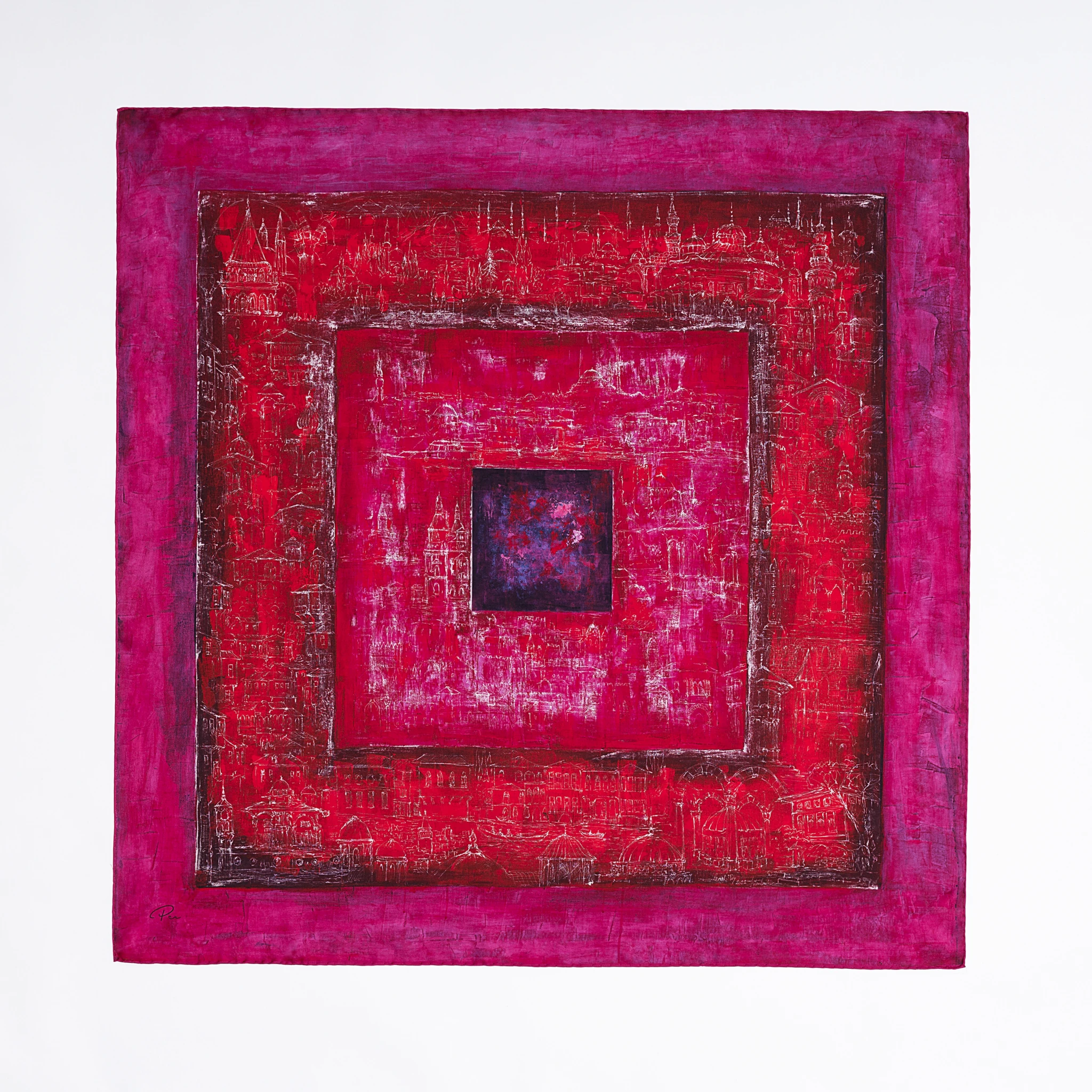 Granada Gülleri İpek Eşarp