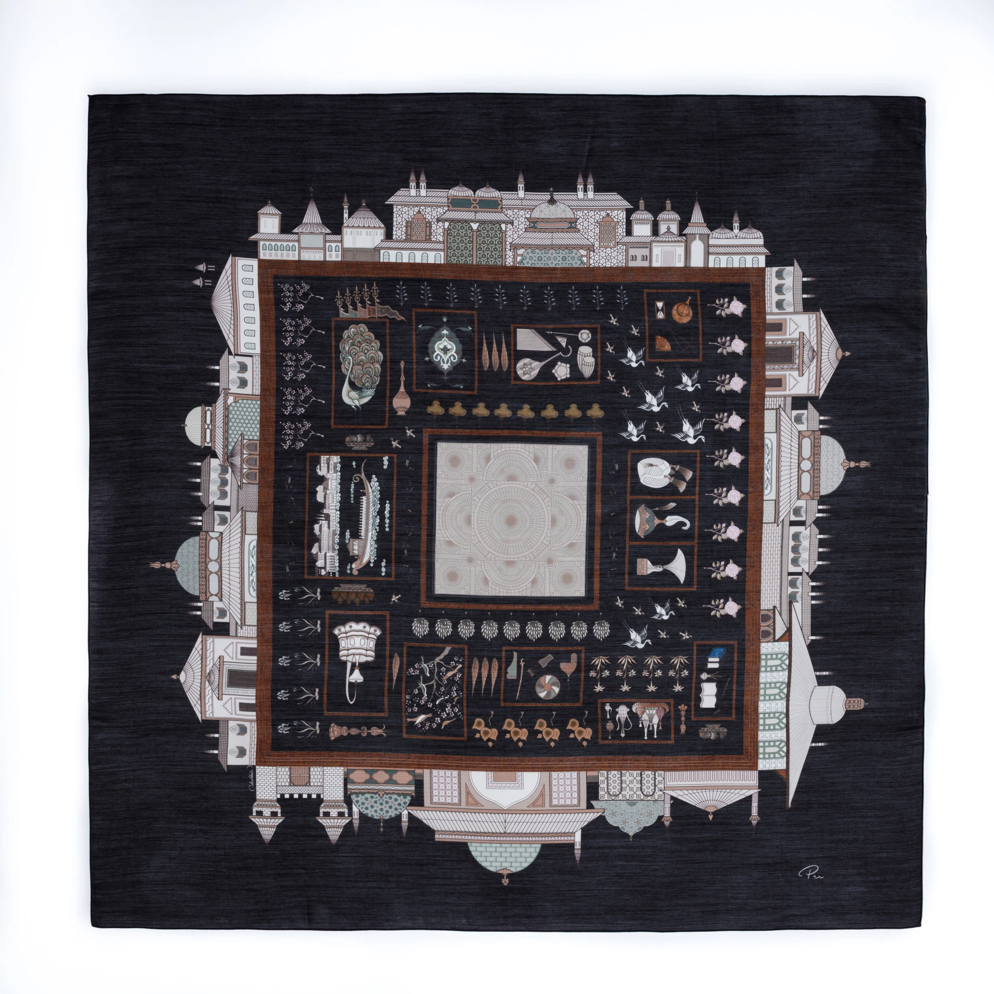 Topkapı Sarayı Yün İpek Kare Şal