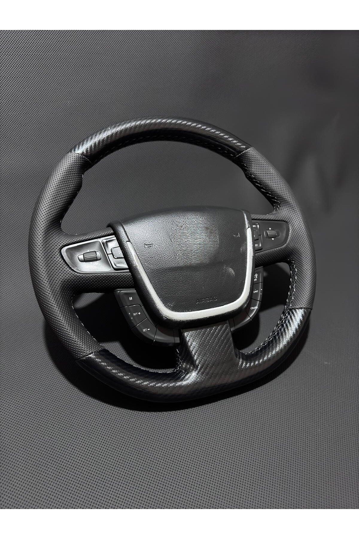 PEUGEOT 508 ARACA ÖZEL DİKMELİ DİREKSİYON KILIFI-FÜME İPLİ(AÇIKLAMAYI OKUYUNUZ LÜTF)