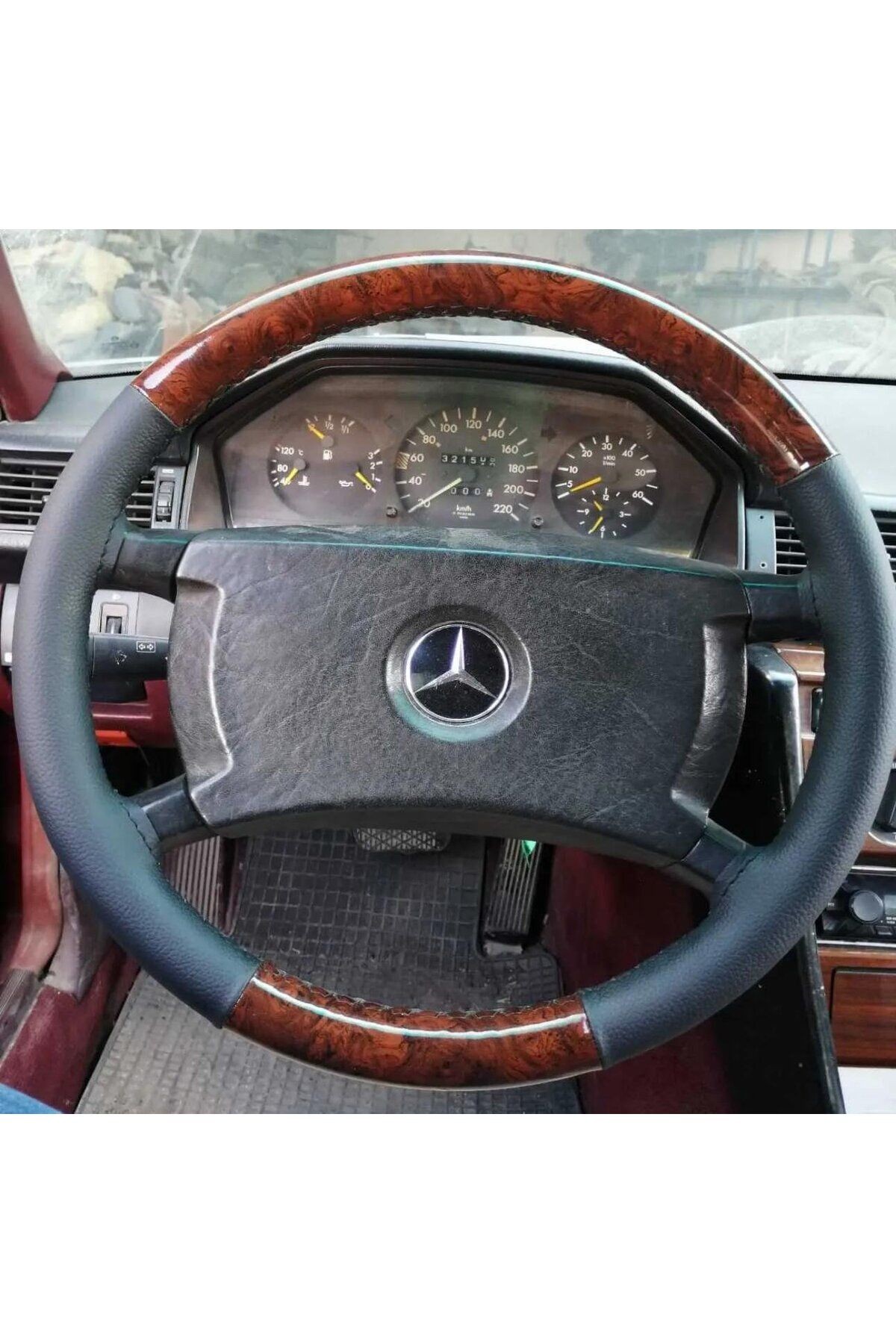 Mercedes 500s 200e D190 Çap 42 Cm Eni 9,5 Cm Olan Araçlarına Uyumludur (ÜNİVERSAL DİKMELİ DİREKSİYO