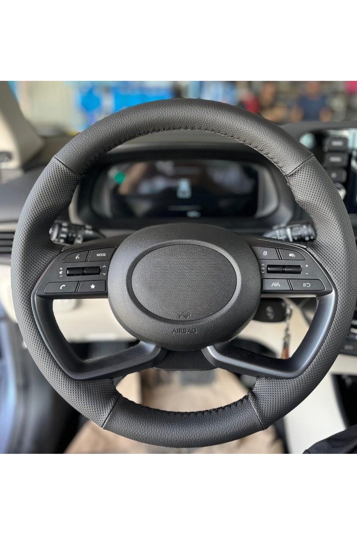 Hyundai Bayon I20 Uyumlu Dikmeli Direksiyon Kılıfı (AÇIKLAMAYI OKUYUNZ)
