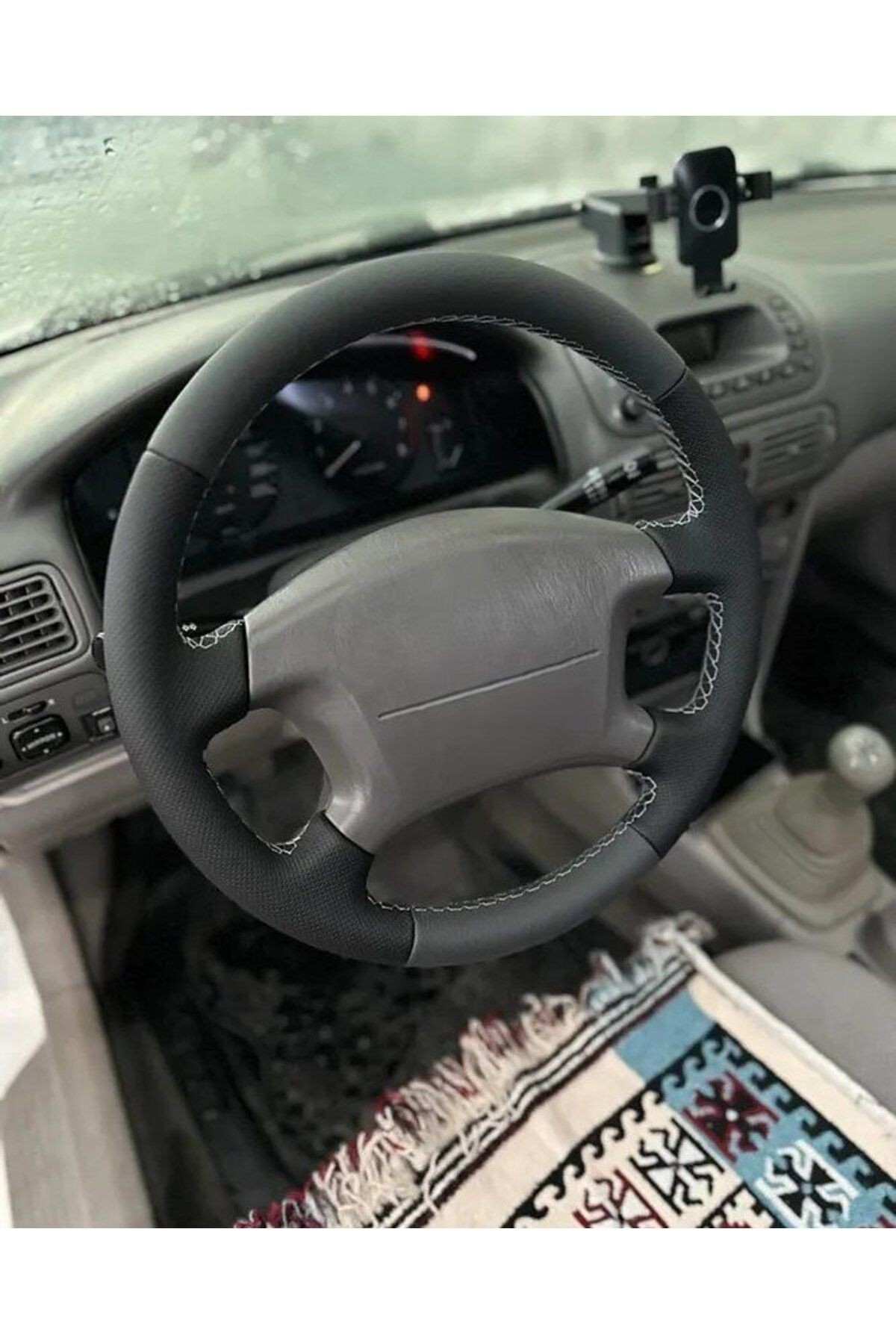 Toyota Terra 2000 Araca Özel Direksiyon Kılıfı (GRİ-NOKTALI SİYAH)açıklamayı Okuynz