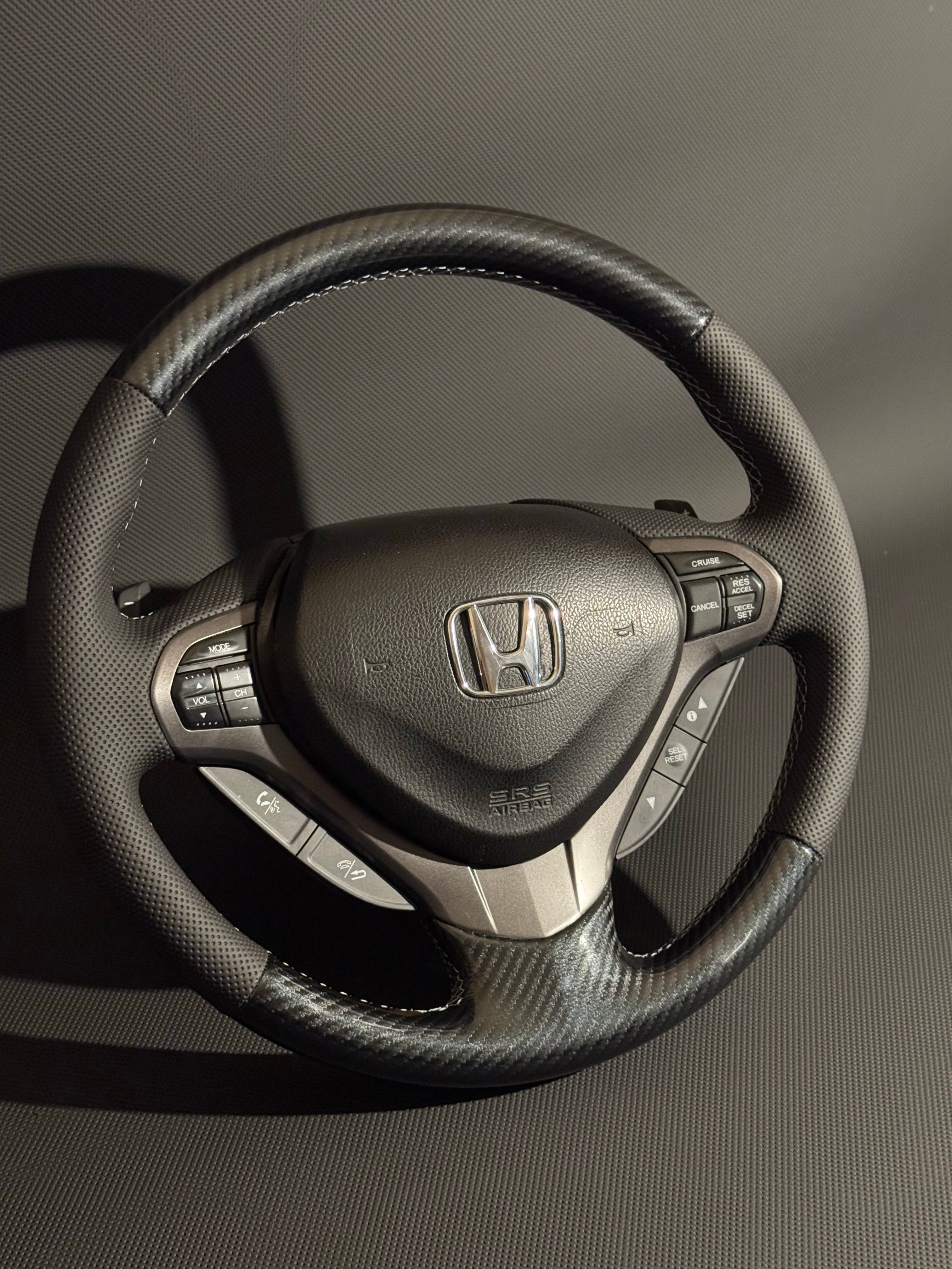 Honda Accord 2009 Araca Uyumlu Direksiyon Kılıfı (carbonfiber deri)