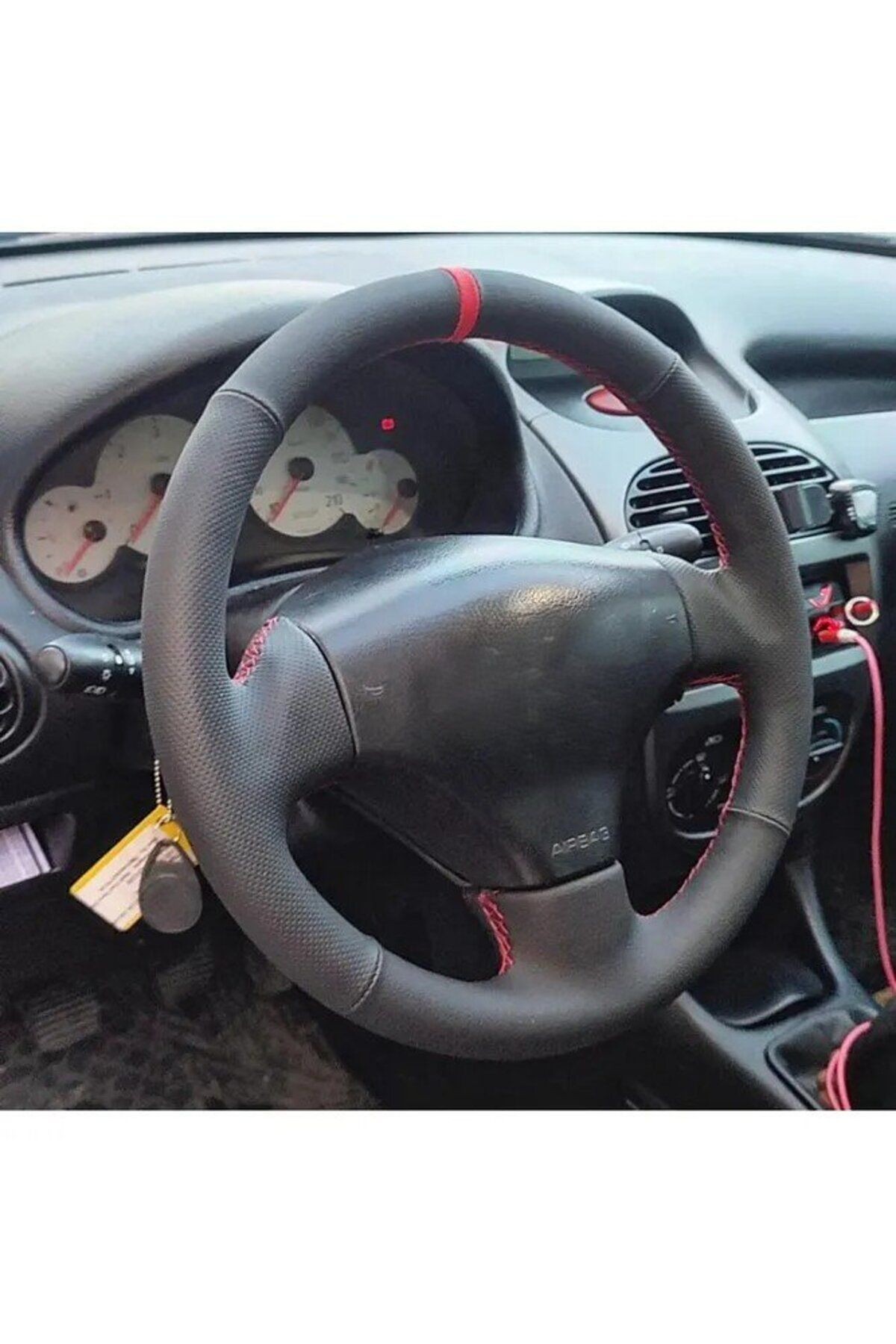 Peugeot 206 (2003-2006) Uyumlu Araca Özel Dikmeli Direksiyon Kılıfı(AÇIKLAMAYI OKUYNZ)