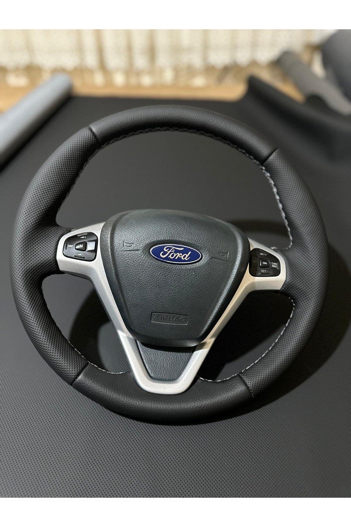 FORD FİESTA ARACA ÖZEL DİKMELİ DİREKSİYON KILIFI(FABRİKASYON DERİSİZ PLASTİK DİREKSİYON)