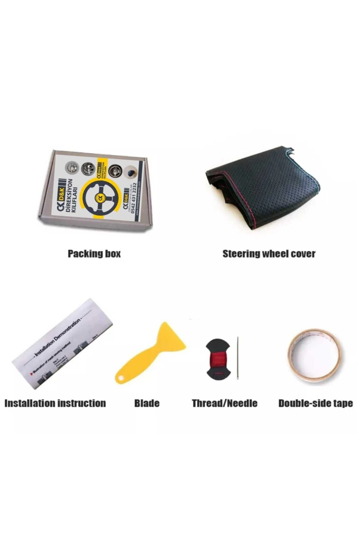 CİTRÖEN C5 AİRCROS ARACA ÖZEL DİREKSİYON KILIFI SPOR MODEL