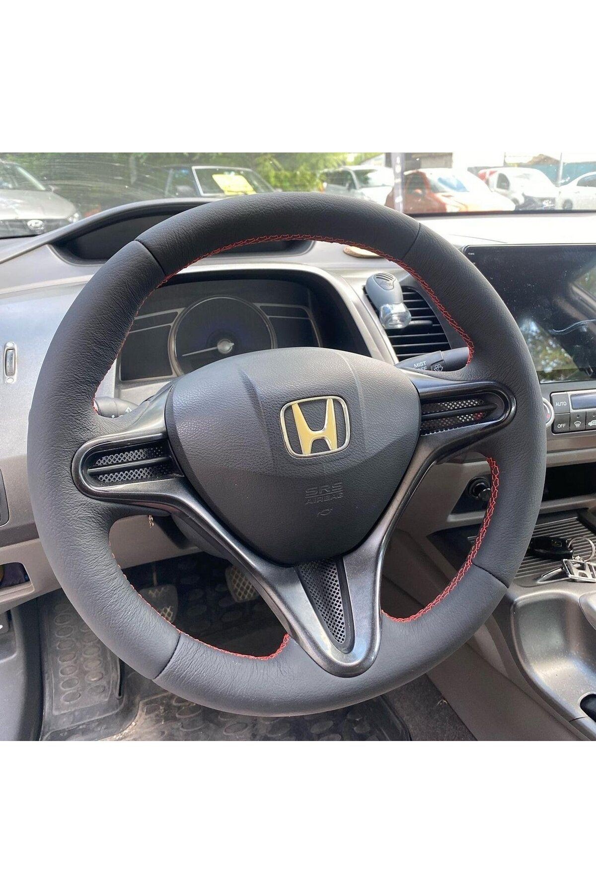 HONDA CİVİC FD6 ARACA ÖZEL DİKMELİ DİREKSİYON KILIFI(DÜZ MODEL SİYAH)