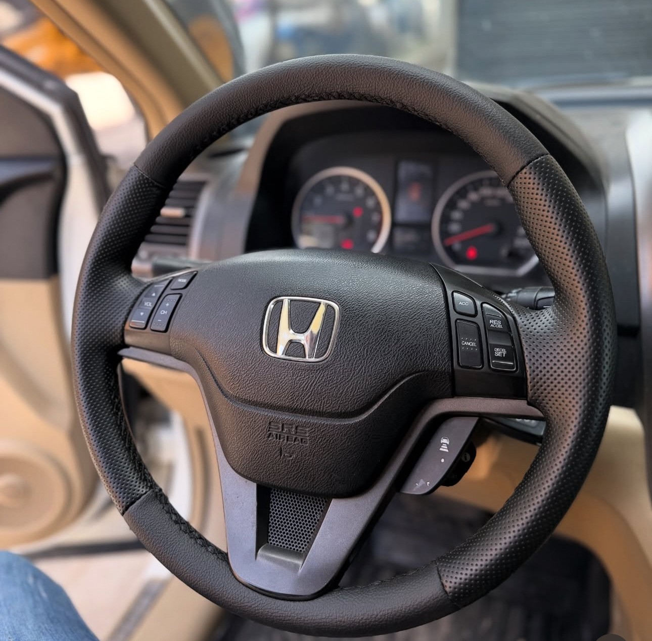 Honda CR-V 2006 Araca Uyumlu Dikmeli Direksiyon Kılıfı(Spor model)