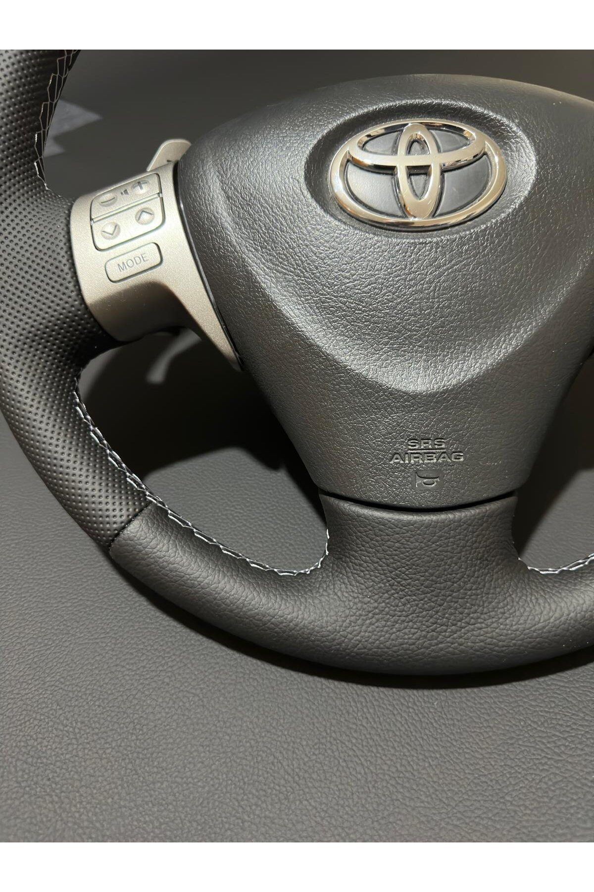 TOYOTA Auris (2006-2010) ARACA ÖZEL DİREKSİYON KILIFI (SPOR GRİ İPLİ)