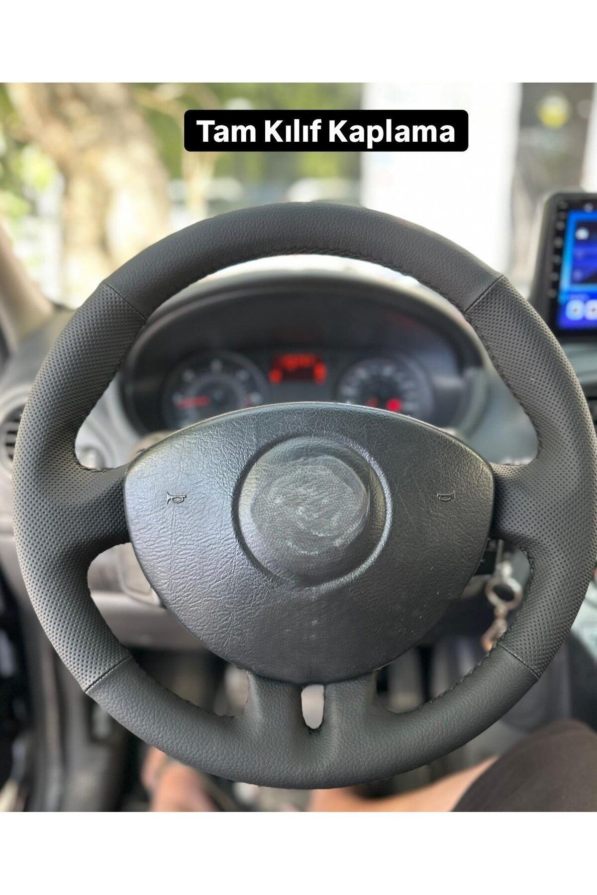 Renault Clio 3 Araca Özel DİKMELİ Direksiyon Kılıfı(AÇIKLAMAYI OKUYNUZ)