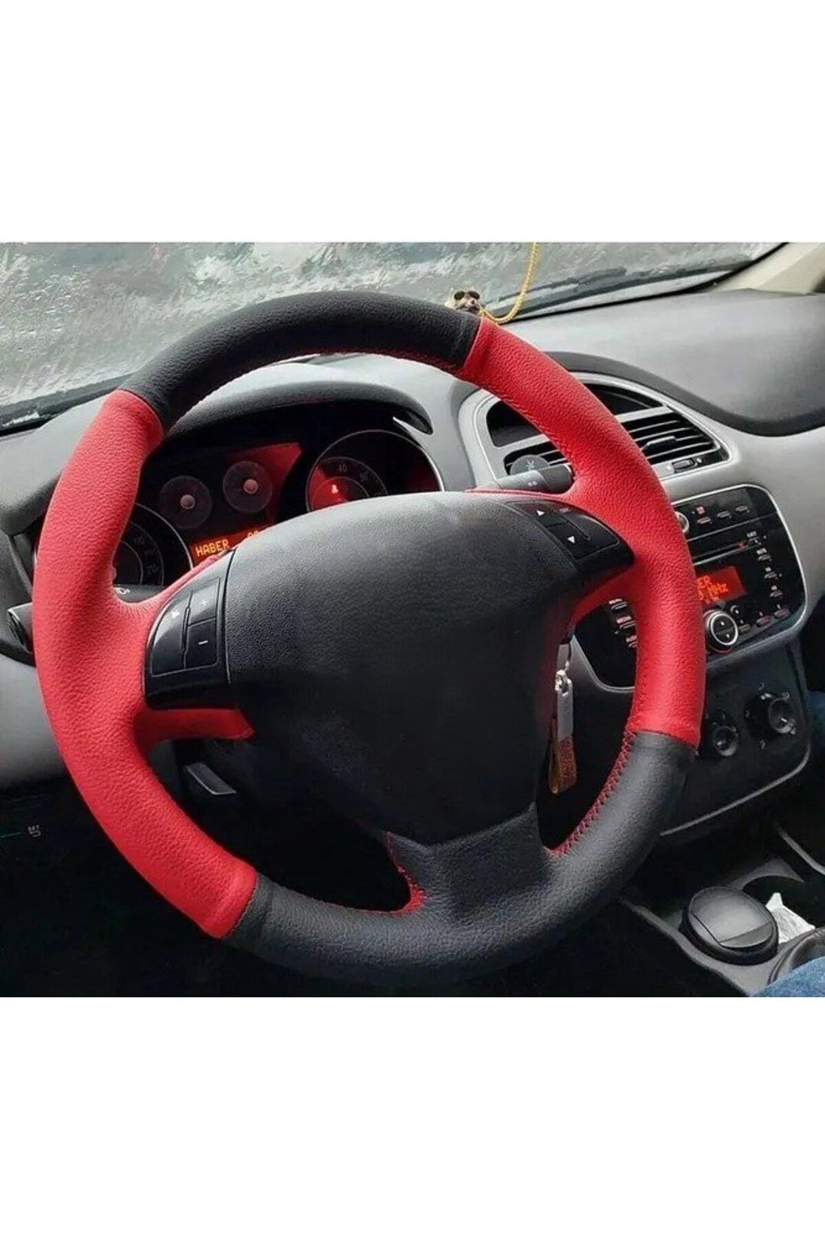 Fiat Linea Araca Özel Direksiyon Kılıfı (ITHAL DERİ DÜZ KIRMIZI-SİYAH)açıklamayı Okuynz