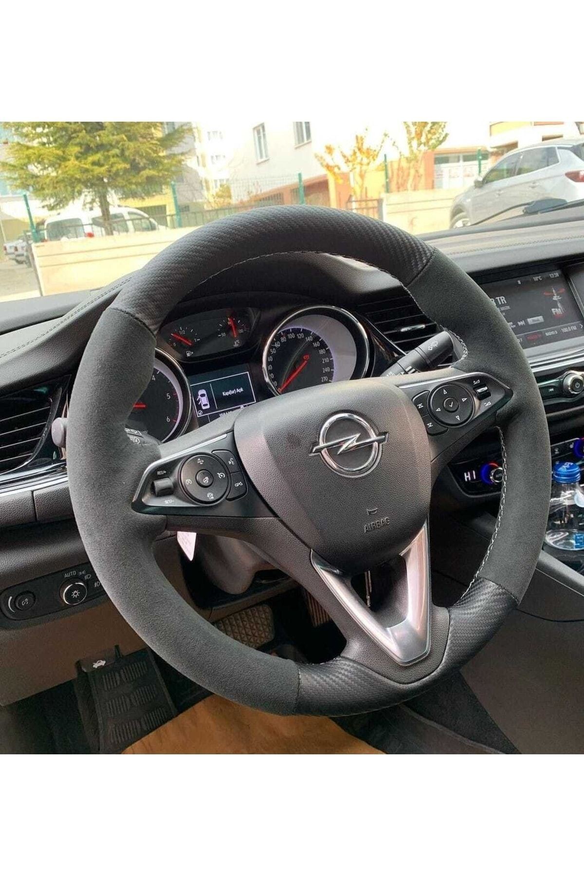 Opel Astra K Alcantara-carbon Model Araca Özel Direksiyon Kılıfı