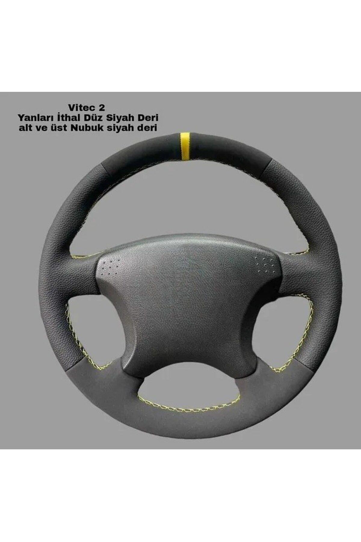 Honda Civic Vitec 2 Araca Özel Direksiyon Kılıfı (İTHALDÜZ SİYAH-NUBUK SİYAH)(AÇIKLAMAYI OKUYNZ)