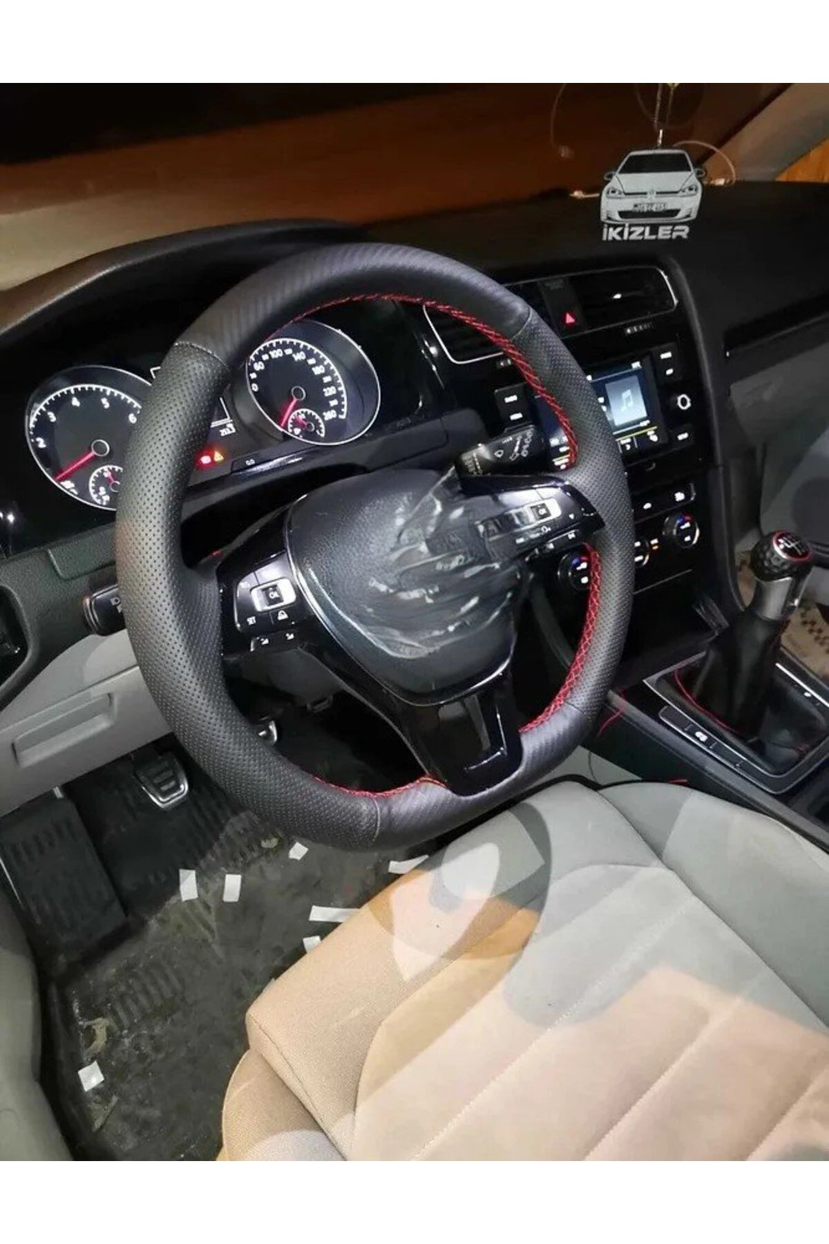 Volkswagen Golf 7 Araca Özel Direksiyon Kılıfı Noktalı -carbon Model(AÇIKLAMAYI OKUYNZ)