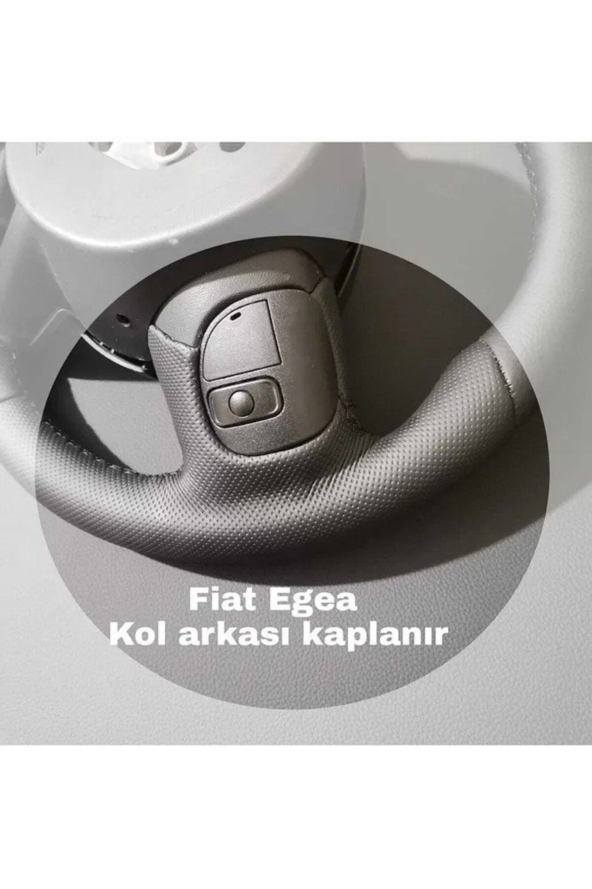 FİAT EGEA ARACA ÖZEL DİREKSİYON KILIFI KIRMIZI İPLİ(AÇIKLAMAYI OKUYUNUZ)