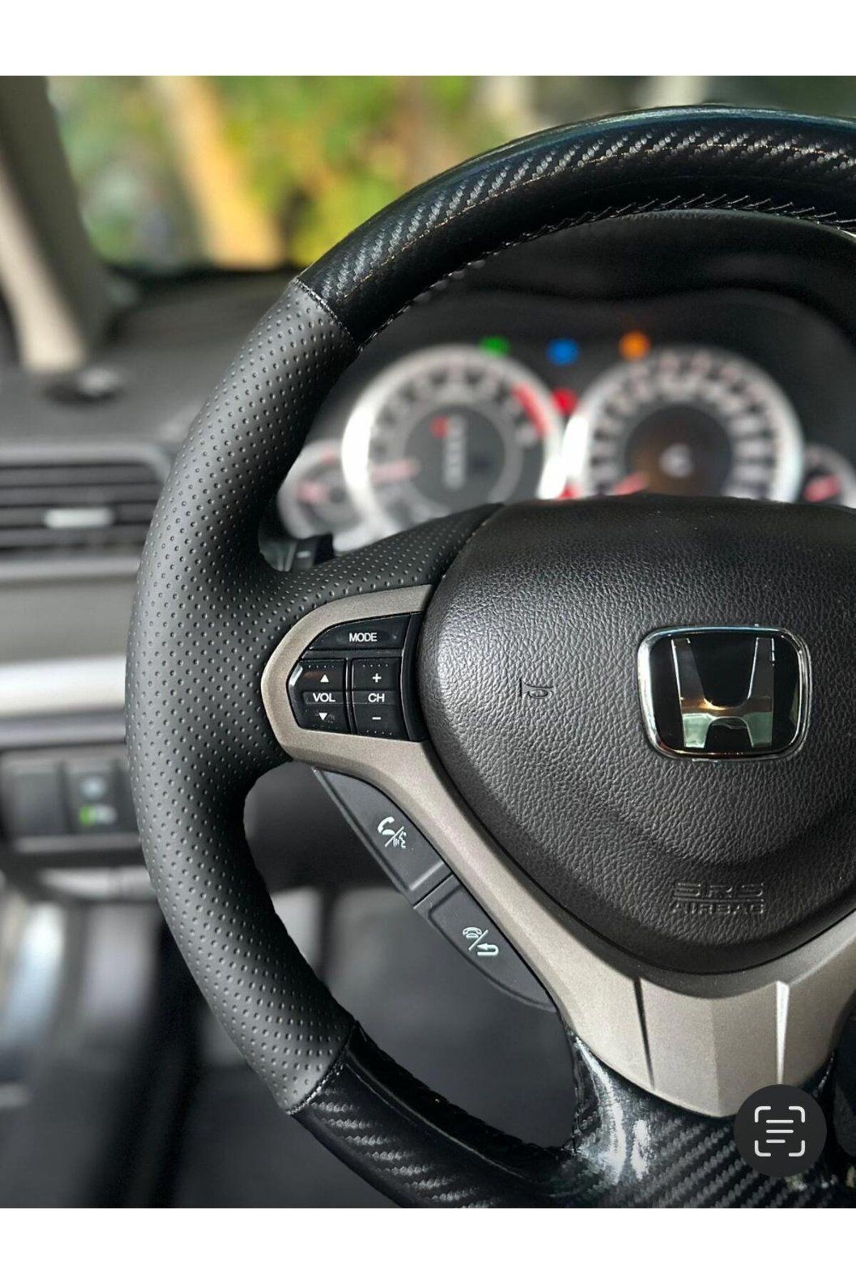 HONDA ACCORD 2008 ARACA ÖZEL DİREKSİYON LILIFI (NOKTALI-MİCROFİBERCARBON)
