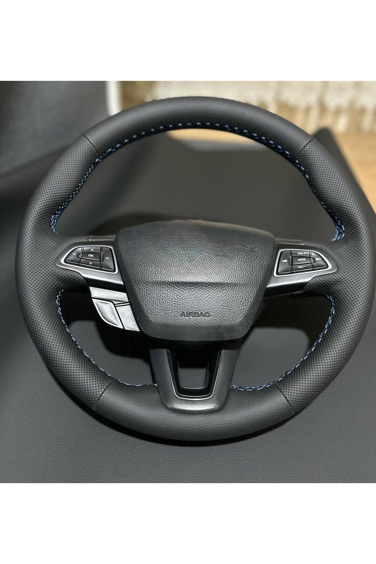 FORD FOCUS 3,5 ARACA ÖZEL DİKMELİ DİREKSİYON KILIFI(AÇIKLAMAYI OKUYUNUZ)