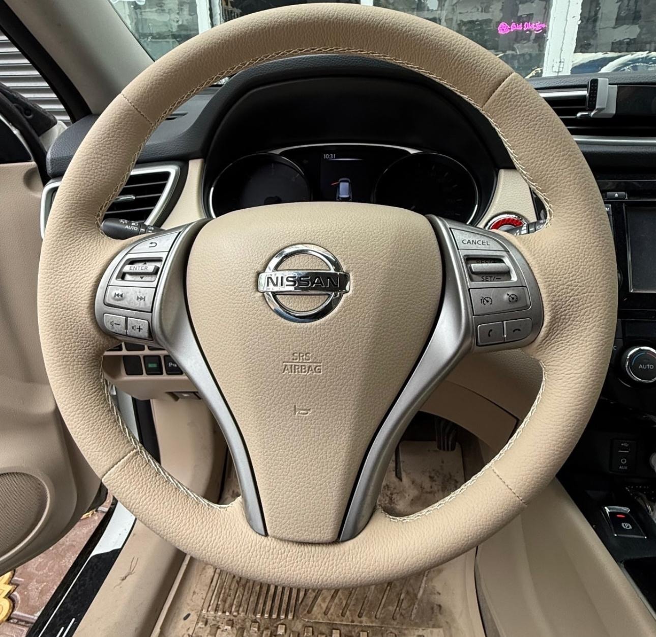 Nissan x-trail Araca özel dikmeli direksiyon kılıfı 