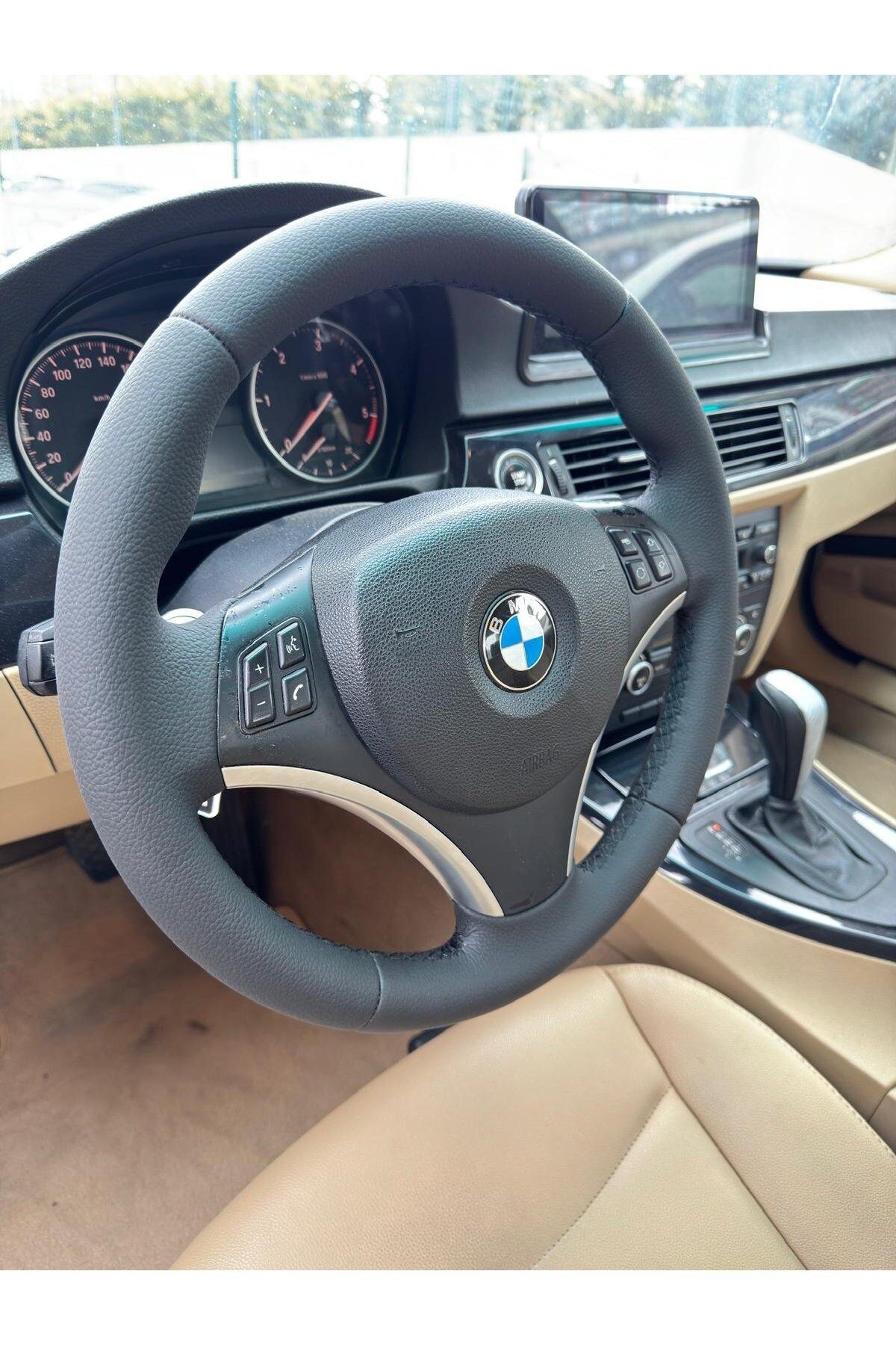 BMW E90 ARACA ÖZEL DİKMELİ DİREKSİYON KILIFI (AÇIKLAMAYI OKUYUNUZ LÜTF)
