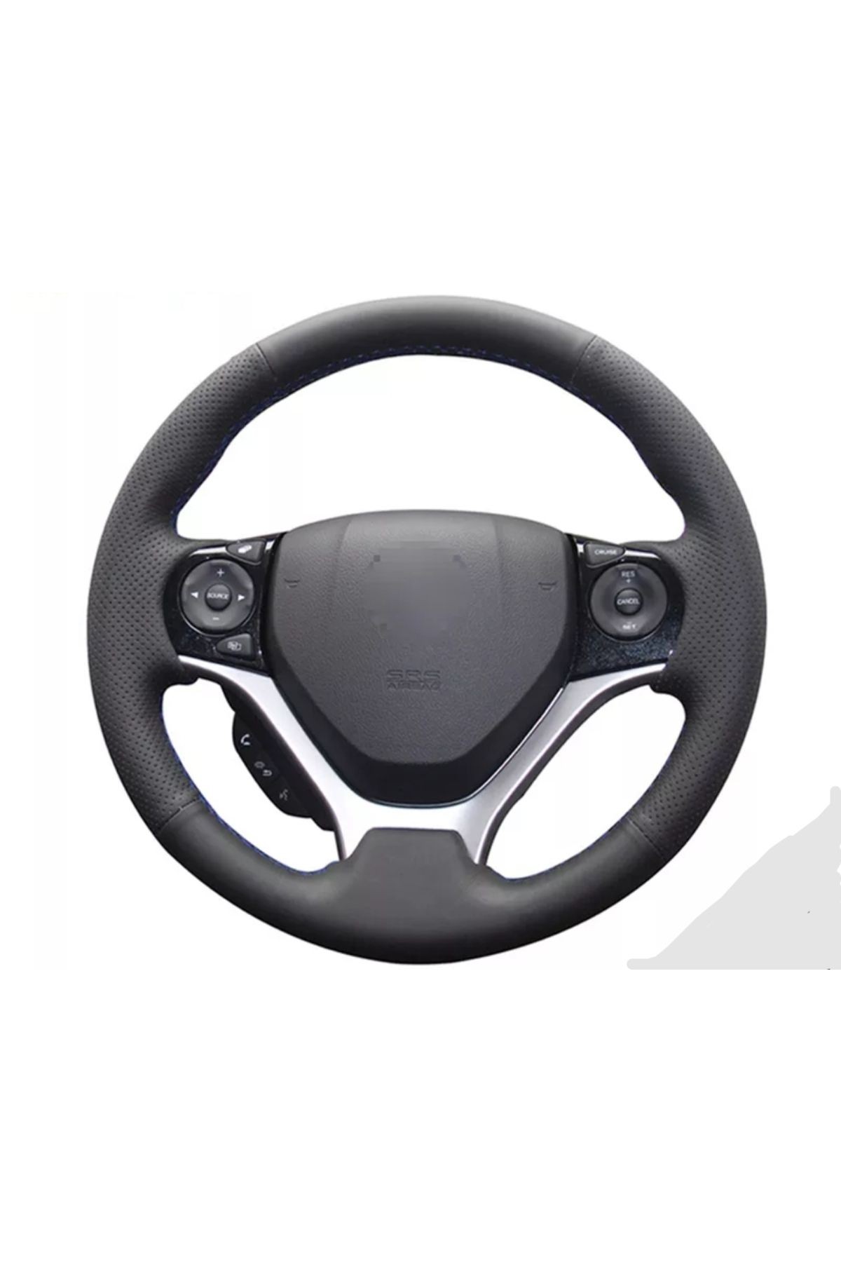 HONDA CİVİC FB7 ARACA ÖZEL DİKMELİ DİREKSİYON KILIFI (SİYAH NOKTALI-BENTLEY DERİ)