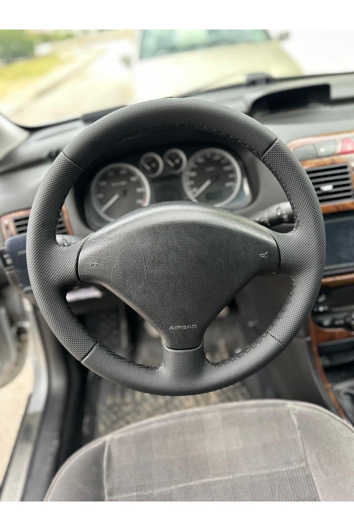 Peugeot 307 Araca Özel Dikmeli Direksiyon Kılıfı(AÇIKLAMAYI OKUYNUZ)