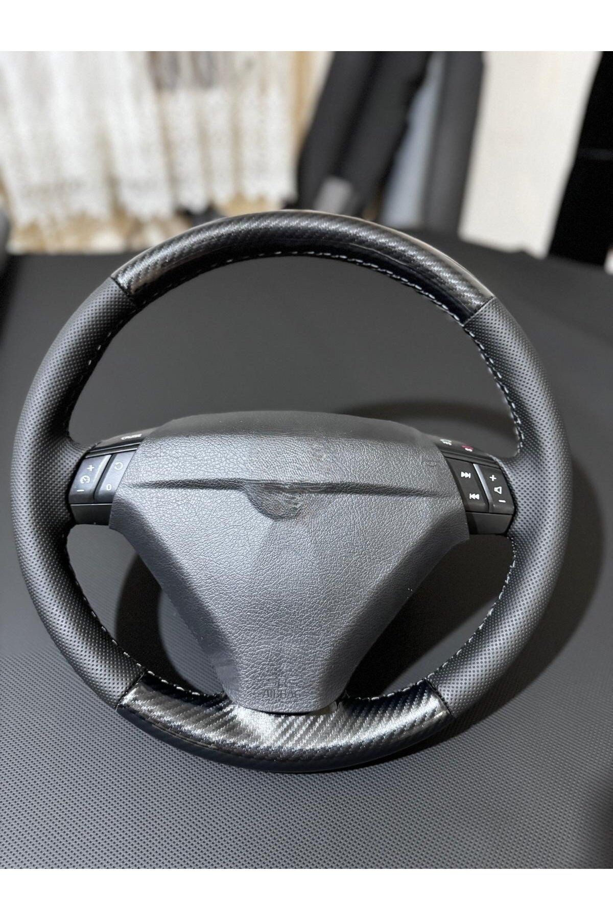 VOLVO S60 ARACA ÖZEL DİKMELİ DİREKSİYON KILIFIMİCROFİBERCARBON(AÇIKLAMAYI OKYNZ)