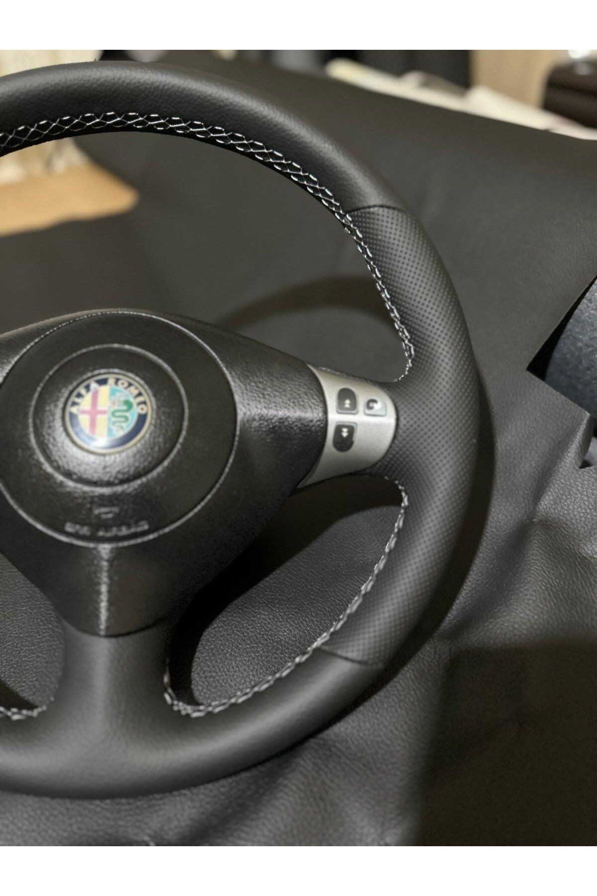 Alfa Romeo Spark147 2002-2008 ARACA ÖZEL DİKMELİ DİREKSİYON KILIFI(GRİPLİ)