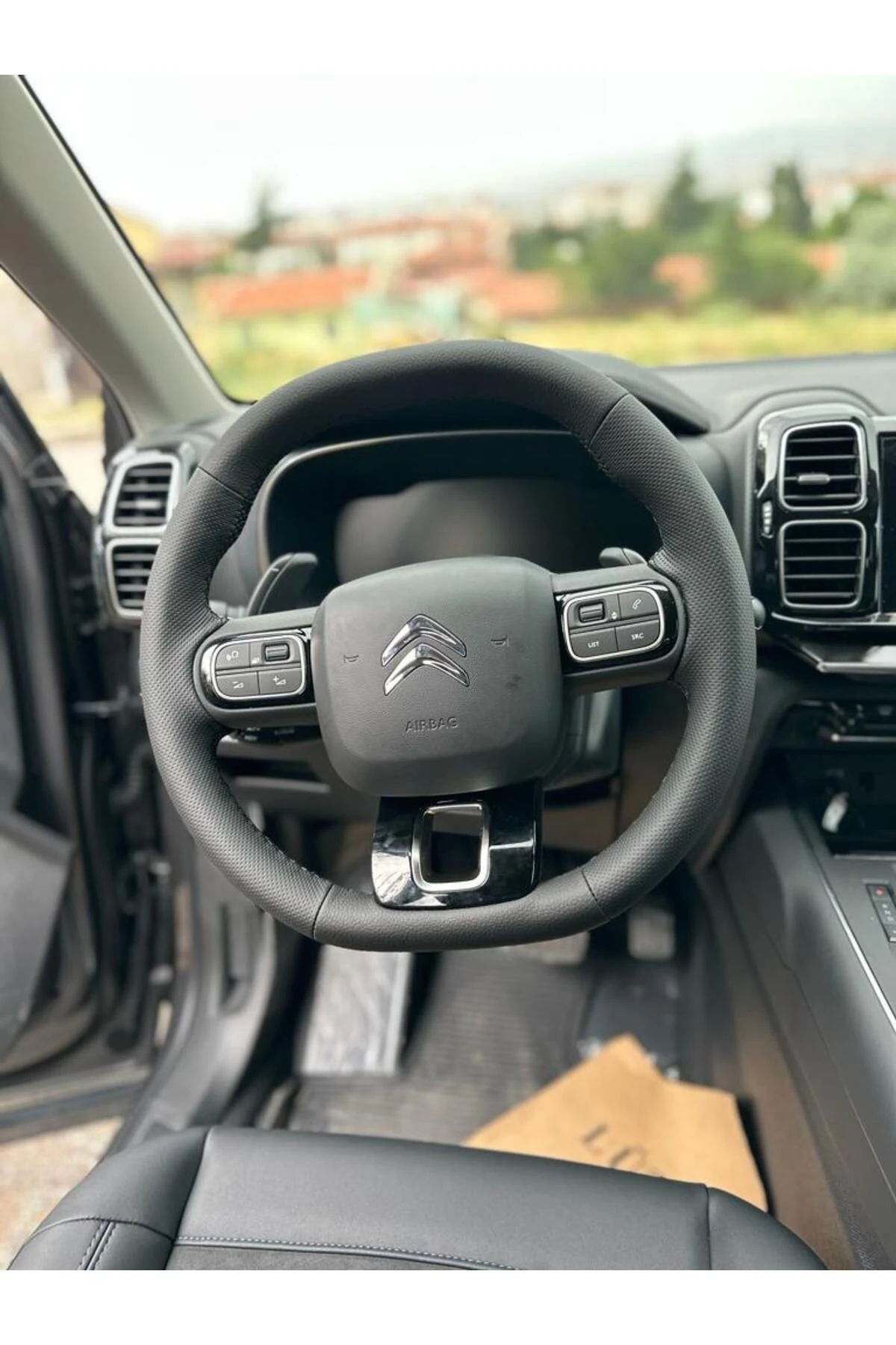 CİTRÖEN C5 AİRCROS ARACA ÖZEL DİREKSİYON KILIFI SPOR MODEL