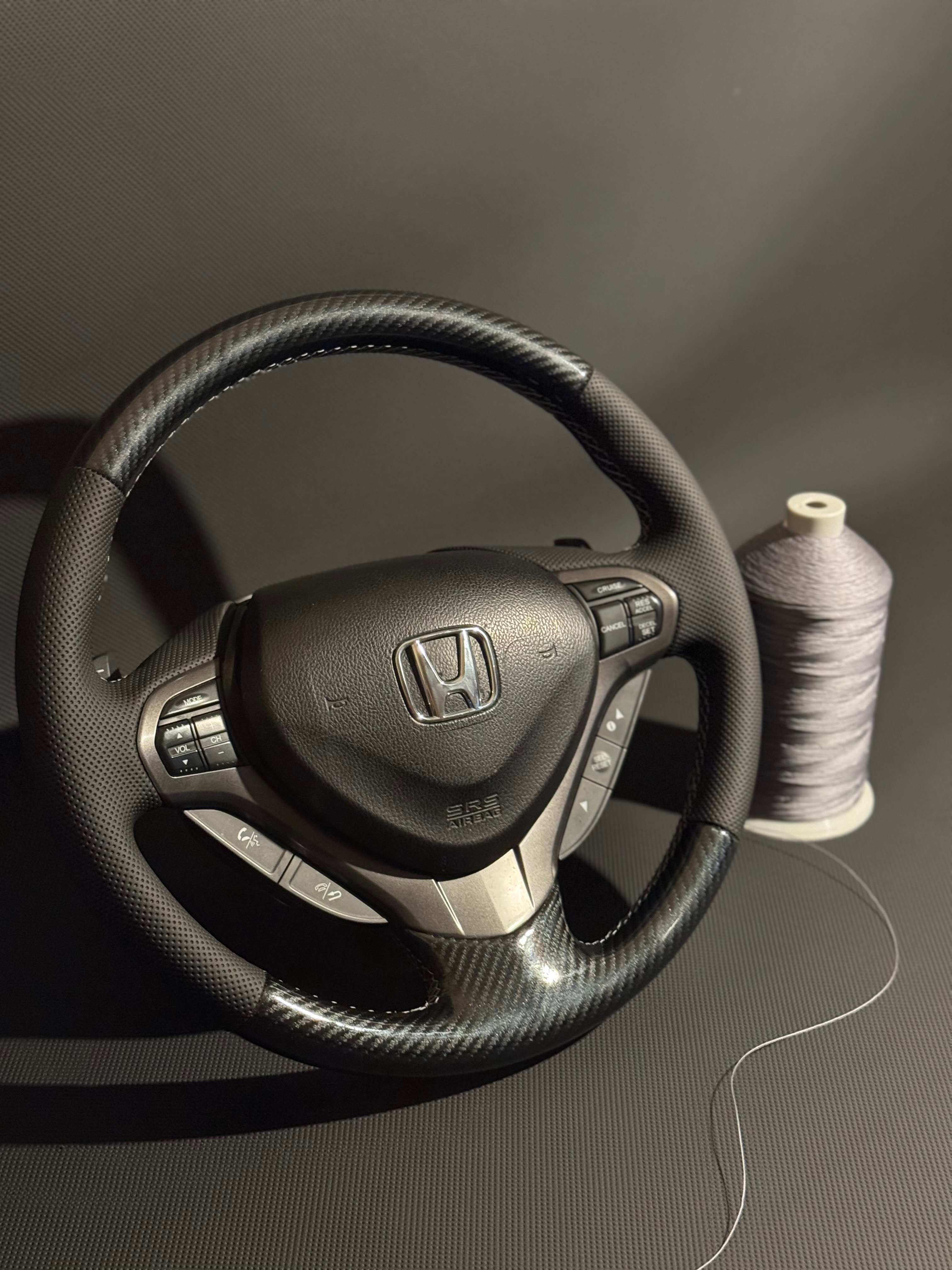 Honda Accord 2009 Araca Uyumlu Direksiyon Kılıfı (carbonfiber deri)