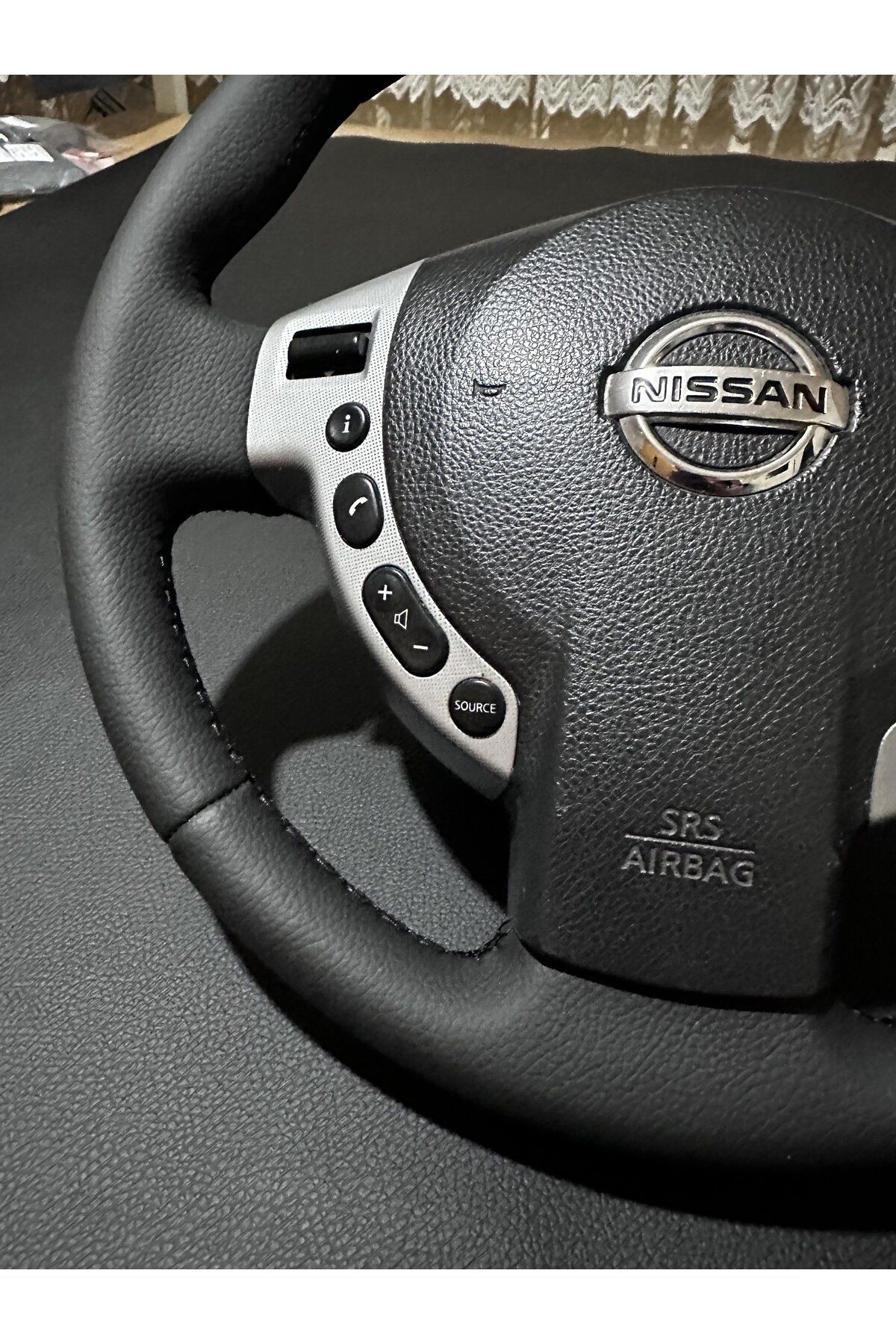 Nissan Qashqai Araca Özel Dikmeli direksiyon Kılıfı2008-2011-Fabrikasyon deri sökülmeden yapılacak