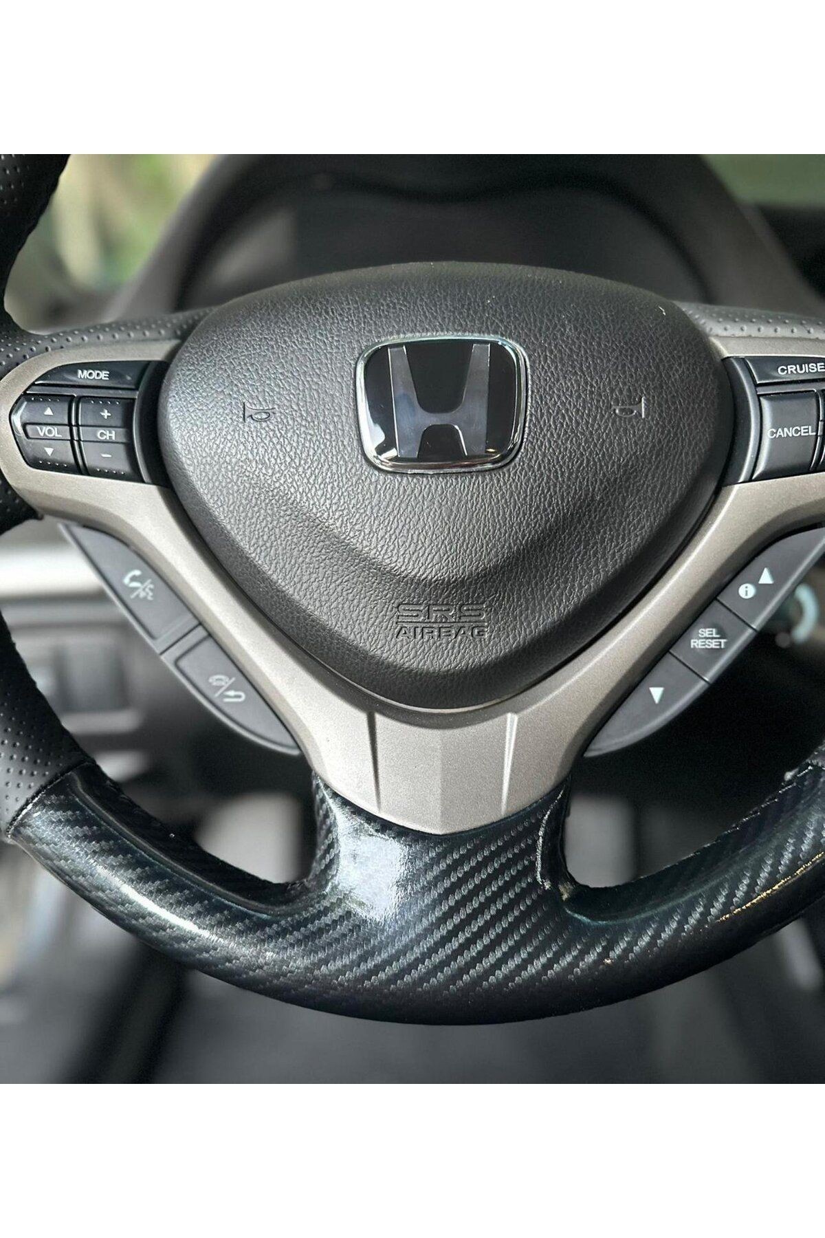 HONDA ACCORD 2008 ARACA ÖZEL DİREKSİYON LILIFI (NOKTALI-MİCROFİBERCARBON)
