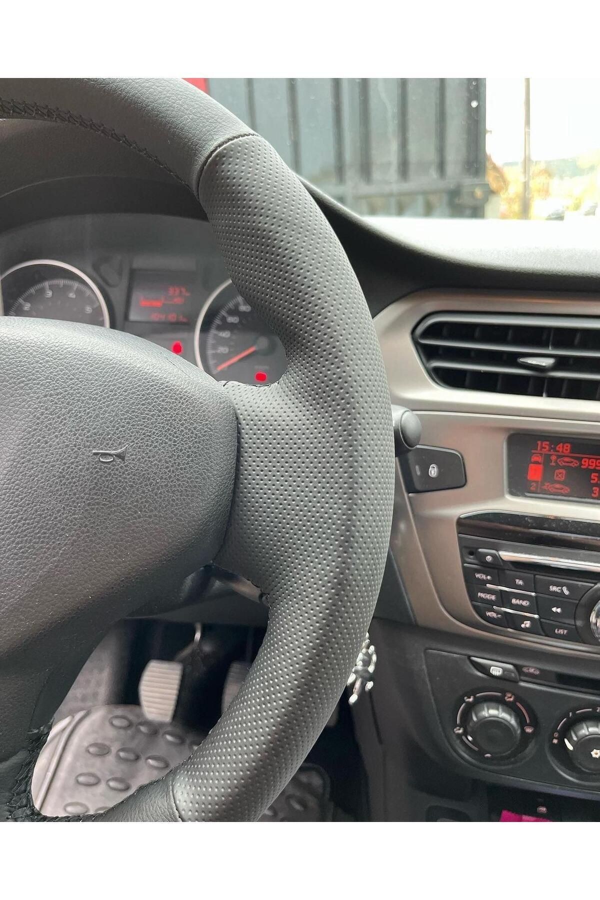 Peugeot 301 Araca Özel Dikmeli Direksiyon Kılıfı(AÇIKLAMAYI OKUYNUZ)