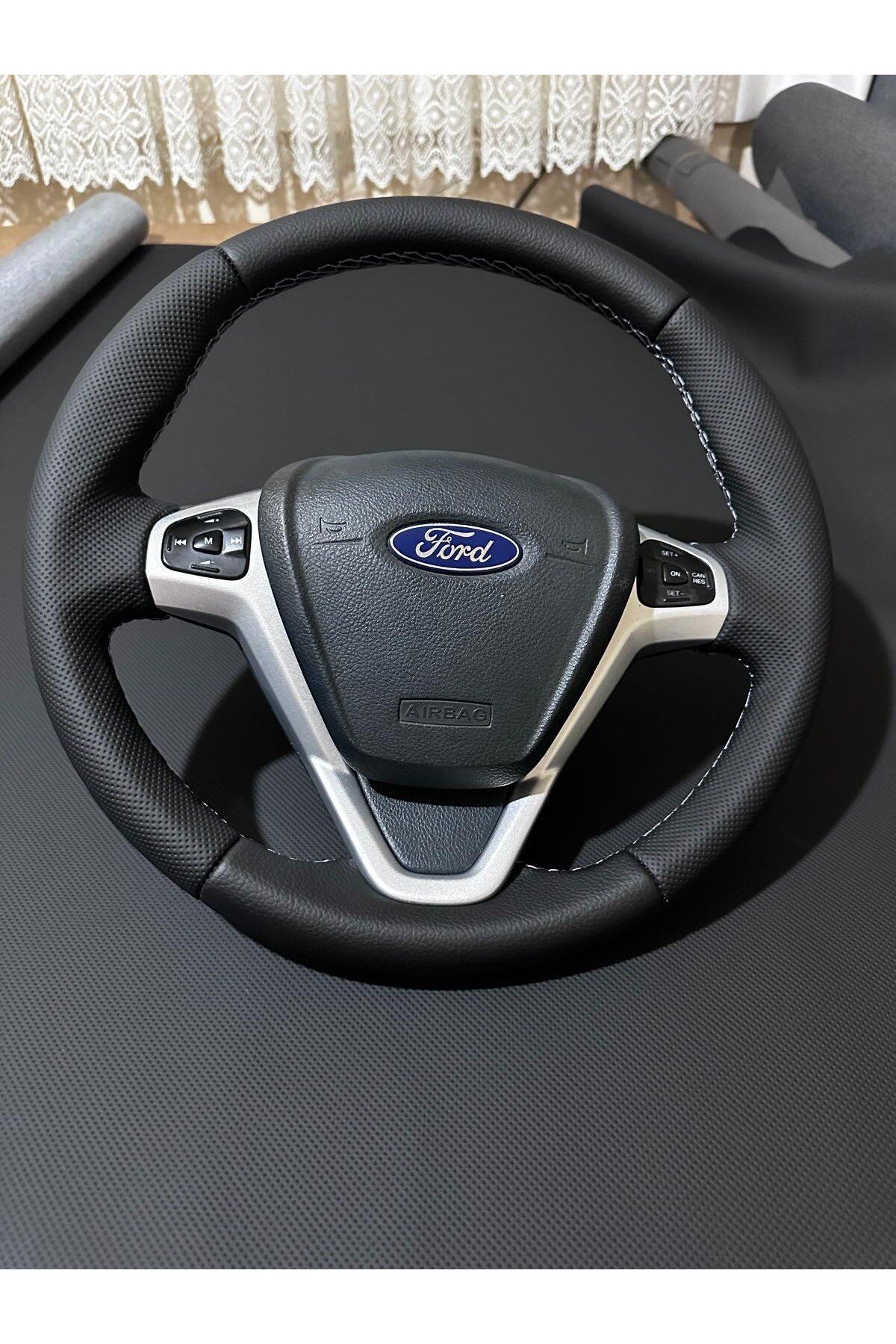 HONDA CİVİC FC5 ARACA ÖZEL DİKMELİ DİREKSİYON KILIFI KIRMIZI İP