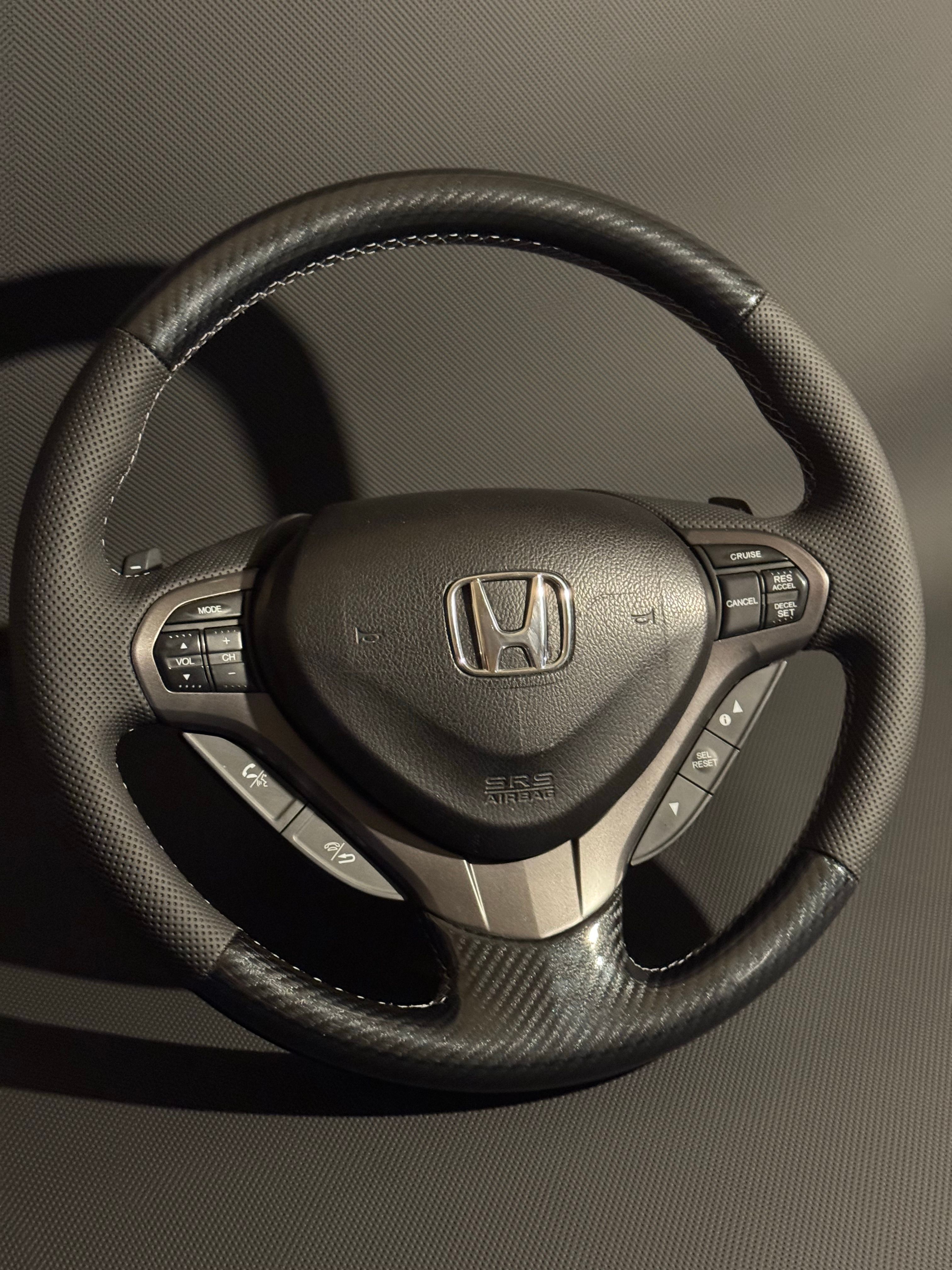 Honda Accord 2009 Araca Uyumlu Direksiyon Kılıfı (carbonfiber deri)