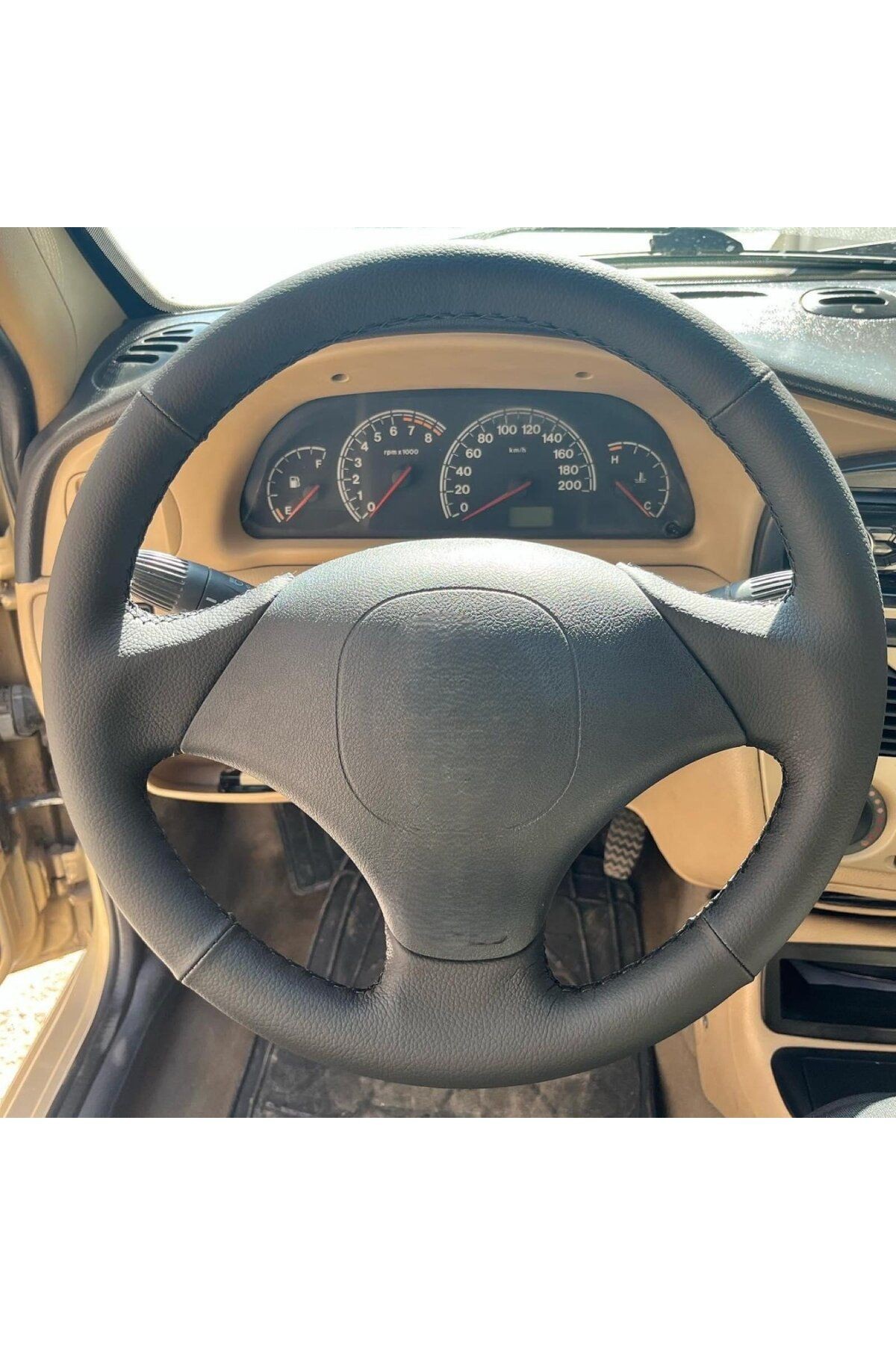 Fiat Palio Araca Özel Direksiyon Kılıfı(DÜZ SİYAH DERİ MODEL)(AÇIKLAMAYI OKUYUNUZ