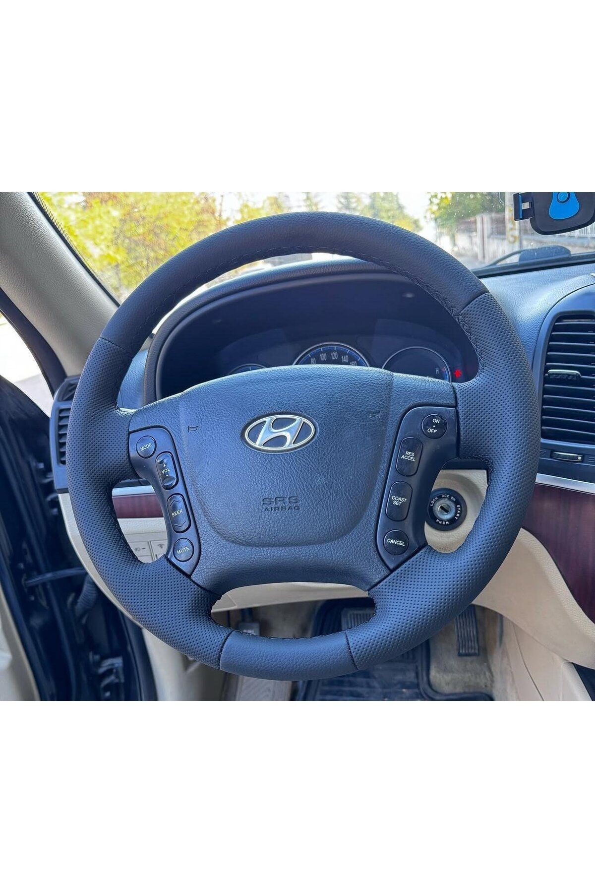 HYUNDAİ SANTA FE ARACA ÖZEL DİKMELİ DİREKSİYON KILIFI (AÇIKLAMAYI OKUYNZ)