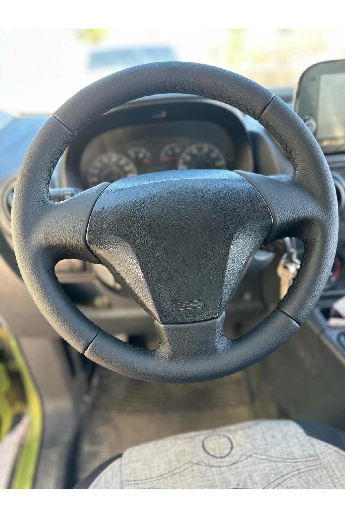 Peugeot Bipper Araca Özel Dikmeli Direksiyon Kılıfı-düz Siyah(AÇIKLAMAYI OKUYNZ)