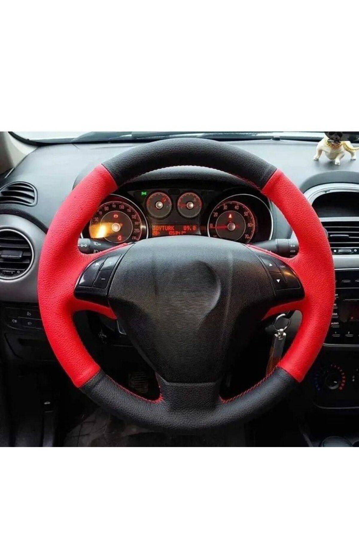 Fiat Linea Araca Özel Direksiyon Kılıfı (ITHAL DERİ DÜZ KIRMIZI-SİYAH)açıklamayı Okuynz